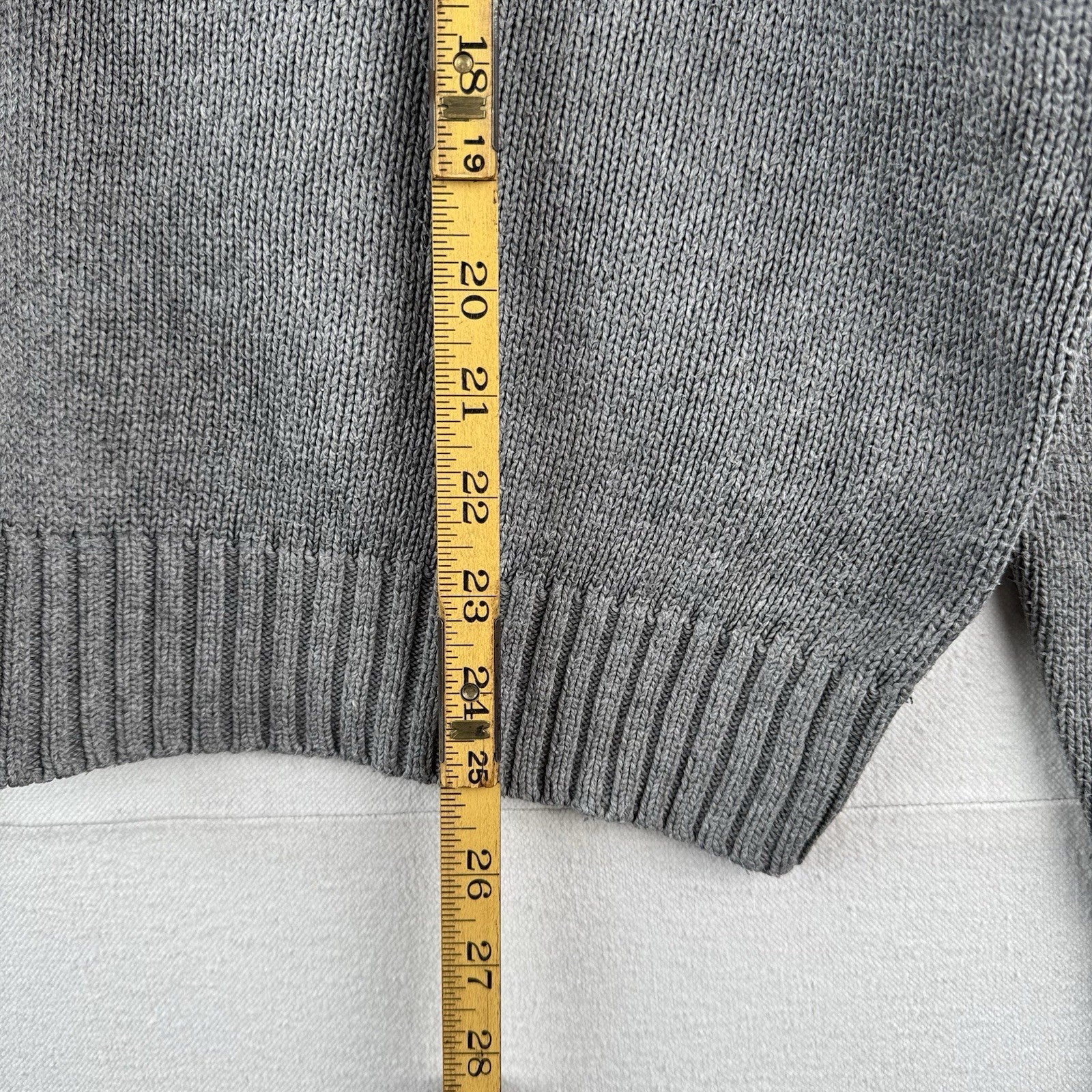 90’s Vintage Polo Ralph Lauren Knit Sweater Men’s 2XL Gray Cotton Crew Neck