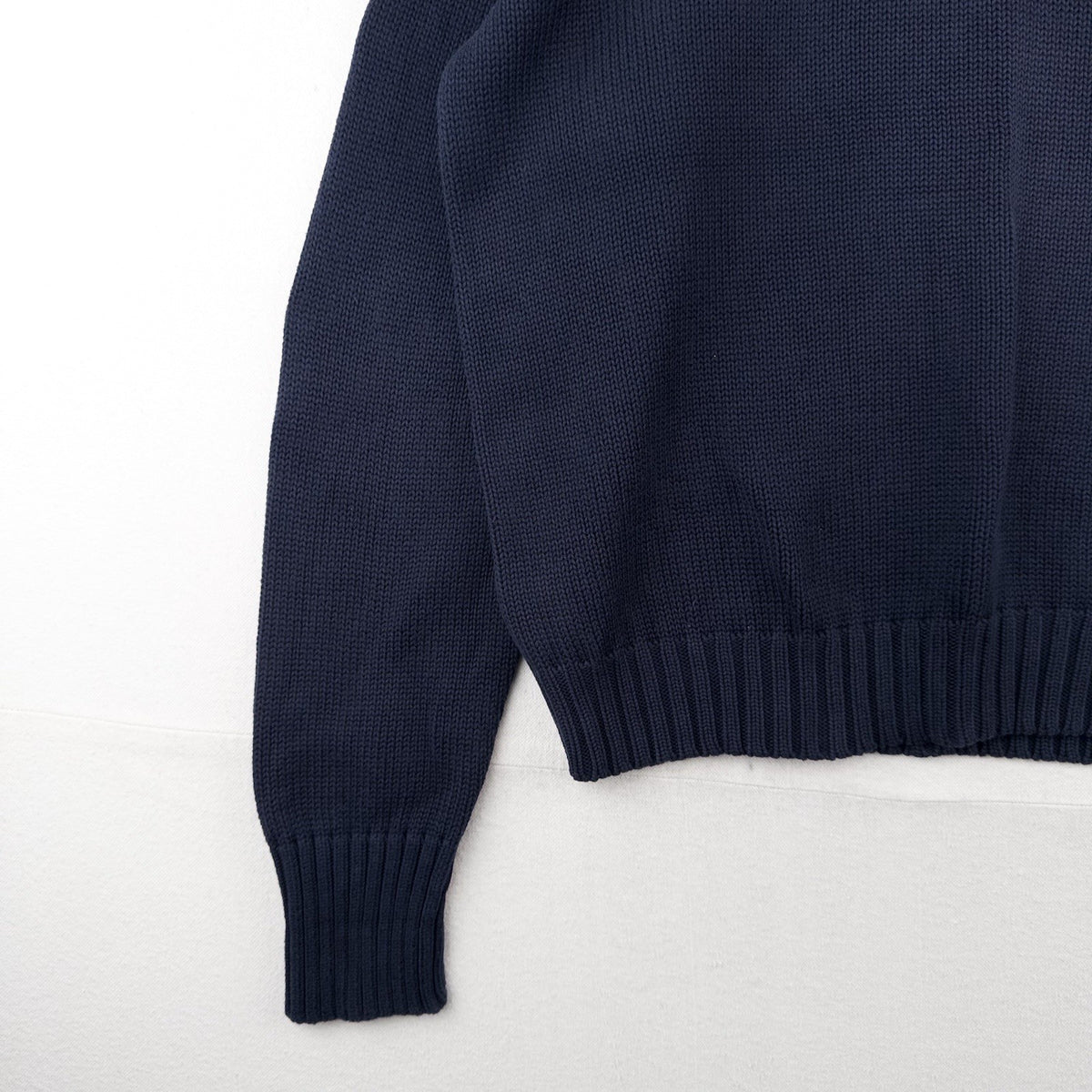 90's Vintage Polo Ralph Lauren Sweater Men's L Navy Blue Knit Crewneck Red Pony