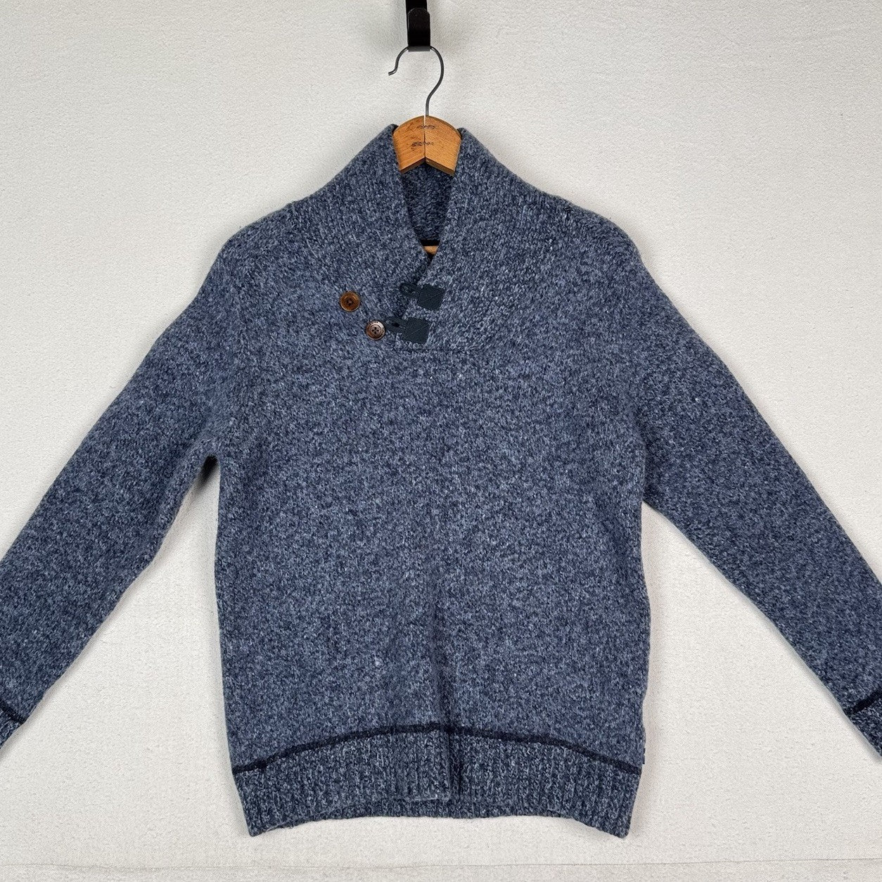 Fjallraven Lada Wool Blend Shawl Collar Sweater Fits Men XS/Youth L *Read=Felted