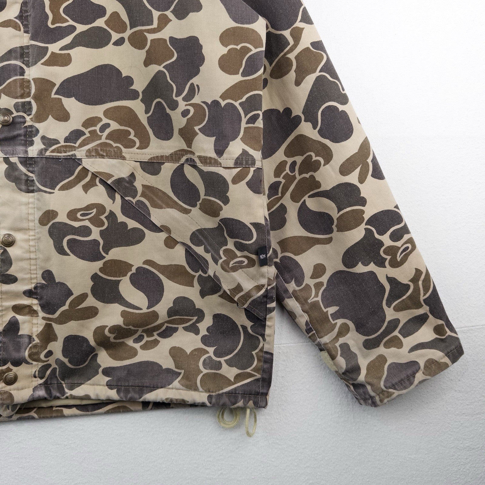 80’s Vtg 10X Goretex Duck Camo Jacket Mens Large Full Zip Hunting With Hood USA