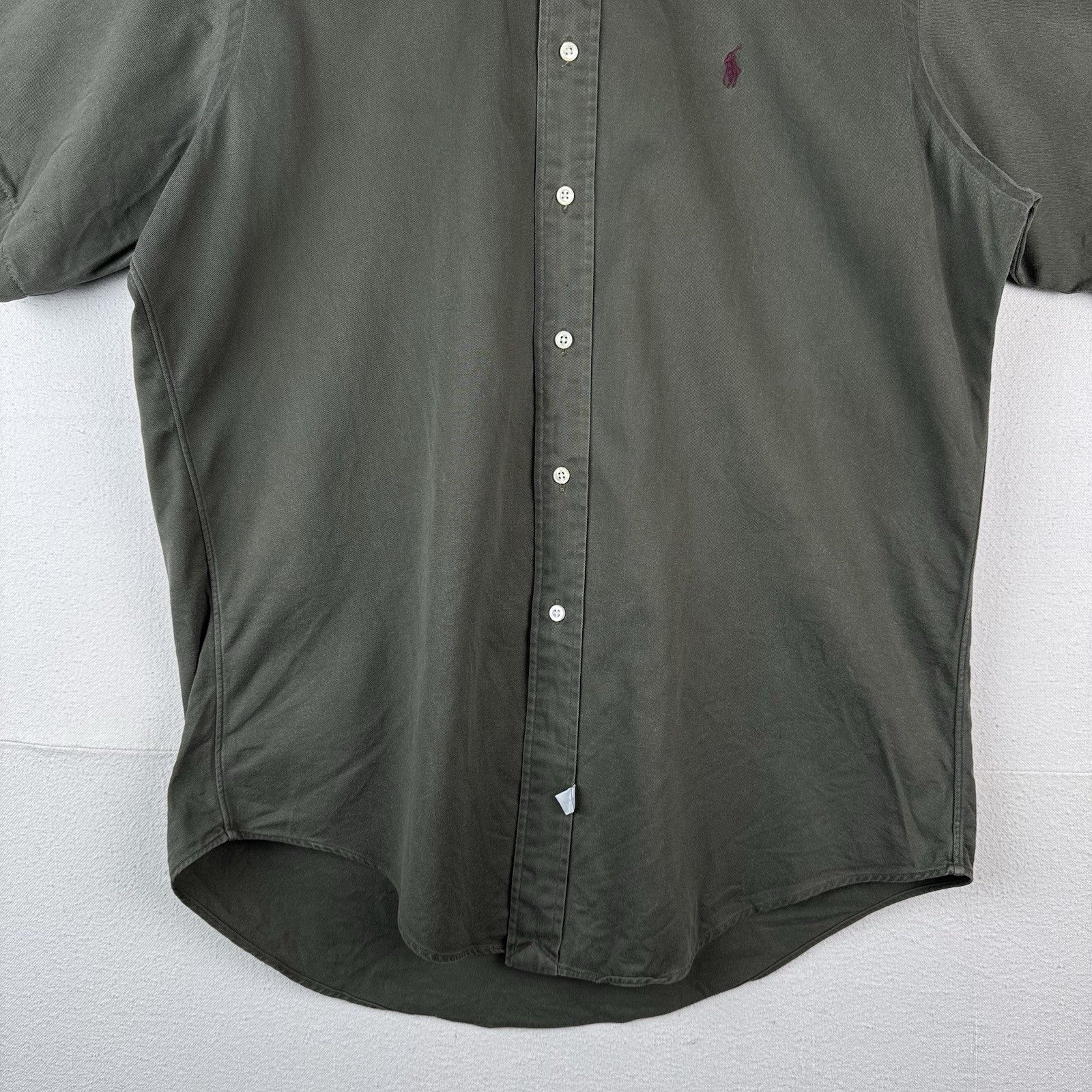 Vintage Ralph Lauren Men’s Medium Green Short Sleeve Button Down Shirt