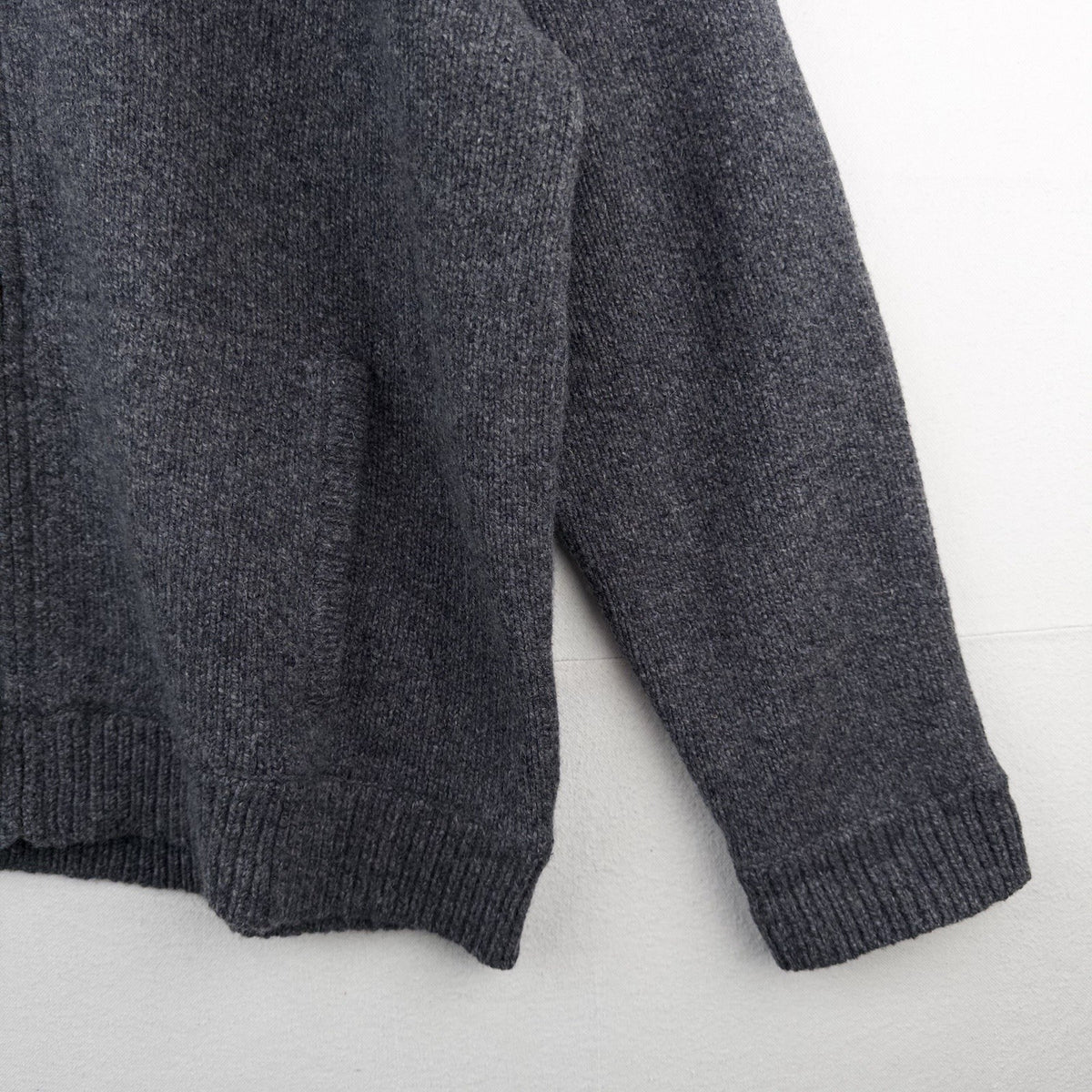New L.L.Bean Classic Ragg Lambswool Cardigan Full-Zip Flannel Lined Men 3XL Gray