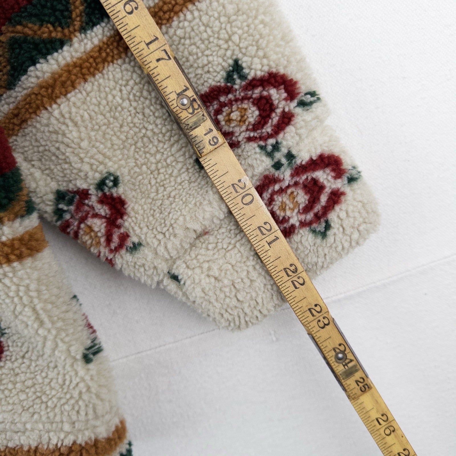 90’s Fleece 1/4 Zip Scuba Hoodie Women’s Large Southwestern Desert Rose Express