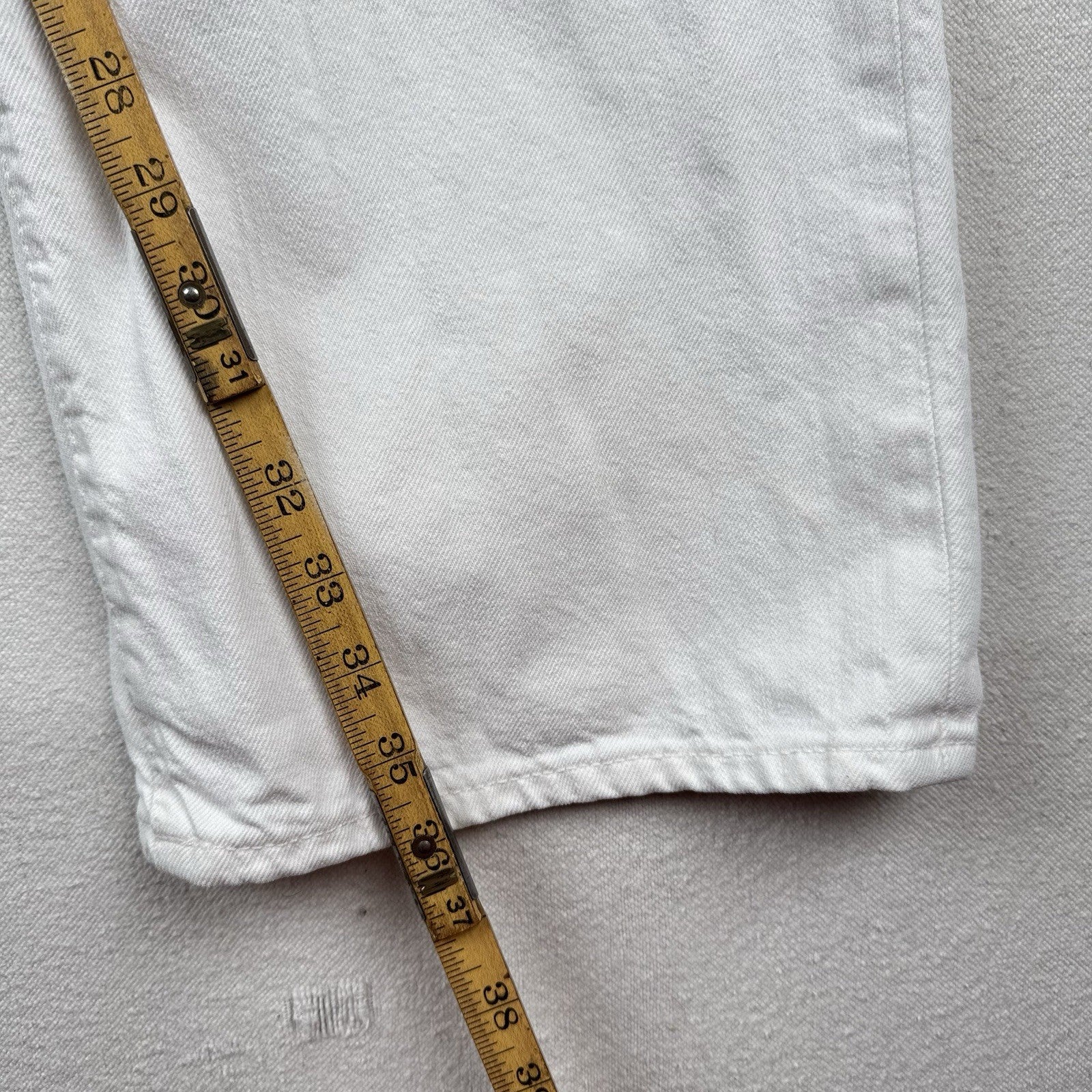 Polo Ralph Lauren Hampton Relaxed Straight 44Tx36 Tall White Denim Jeans