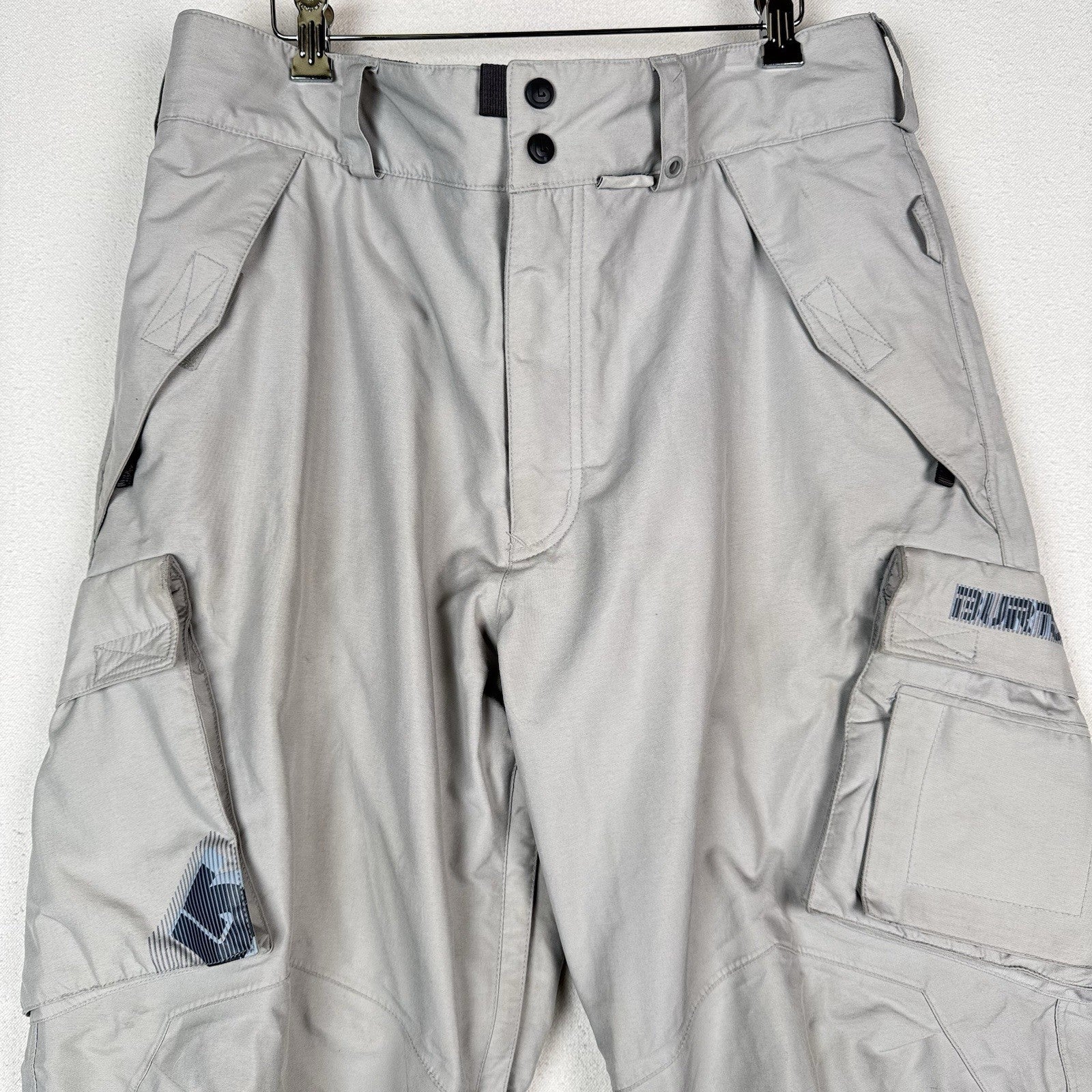Burton Snowboard Pants Unisex Beige Size Large Pockets Leg Vents Adjustable