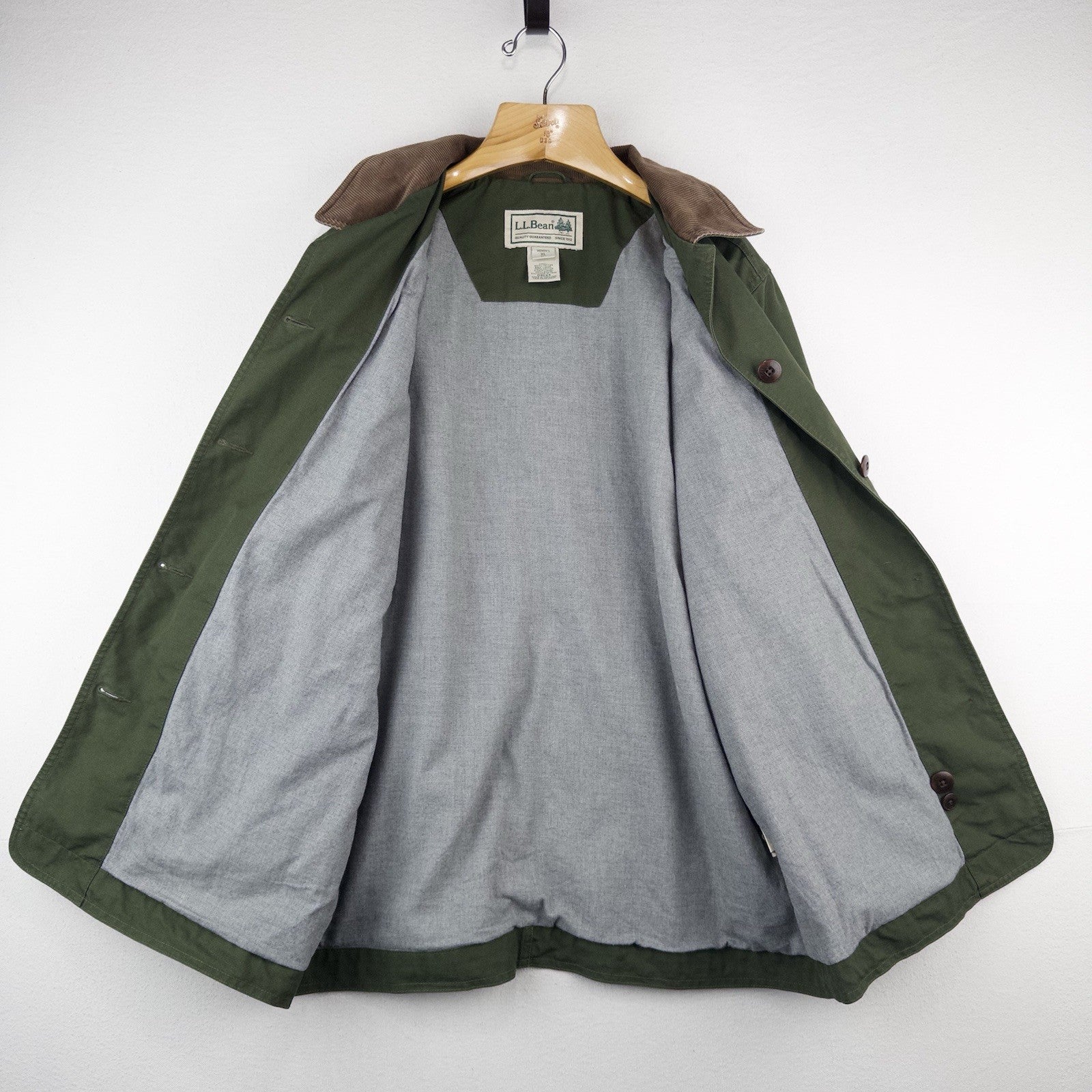 90’s Vtg LL Bean Women’s XL (48) Chore Barn Coat Jacket Lined Rare Green