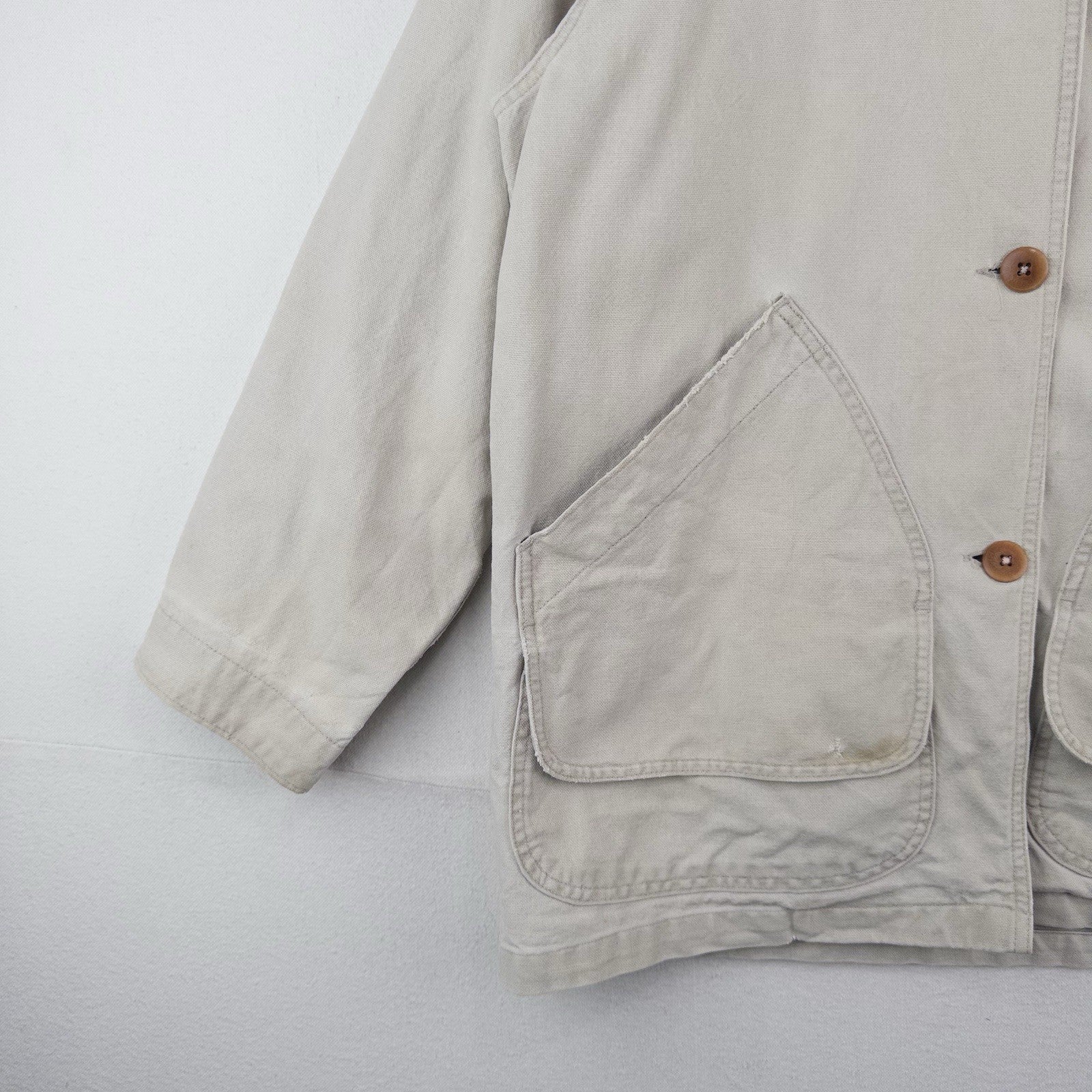 80’s Vtg LL Bean Unisex M (44) Duck Canvas Field Chore Coat Jacket Wool Liner