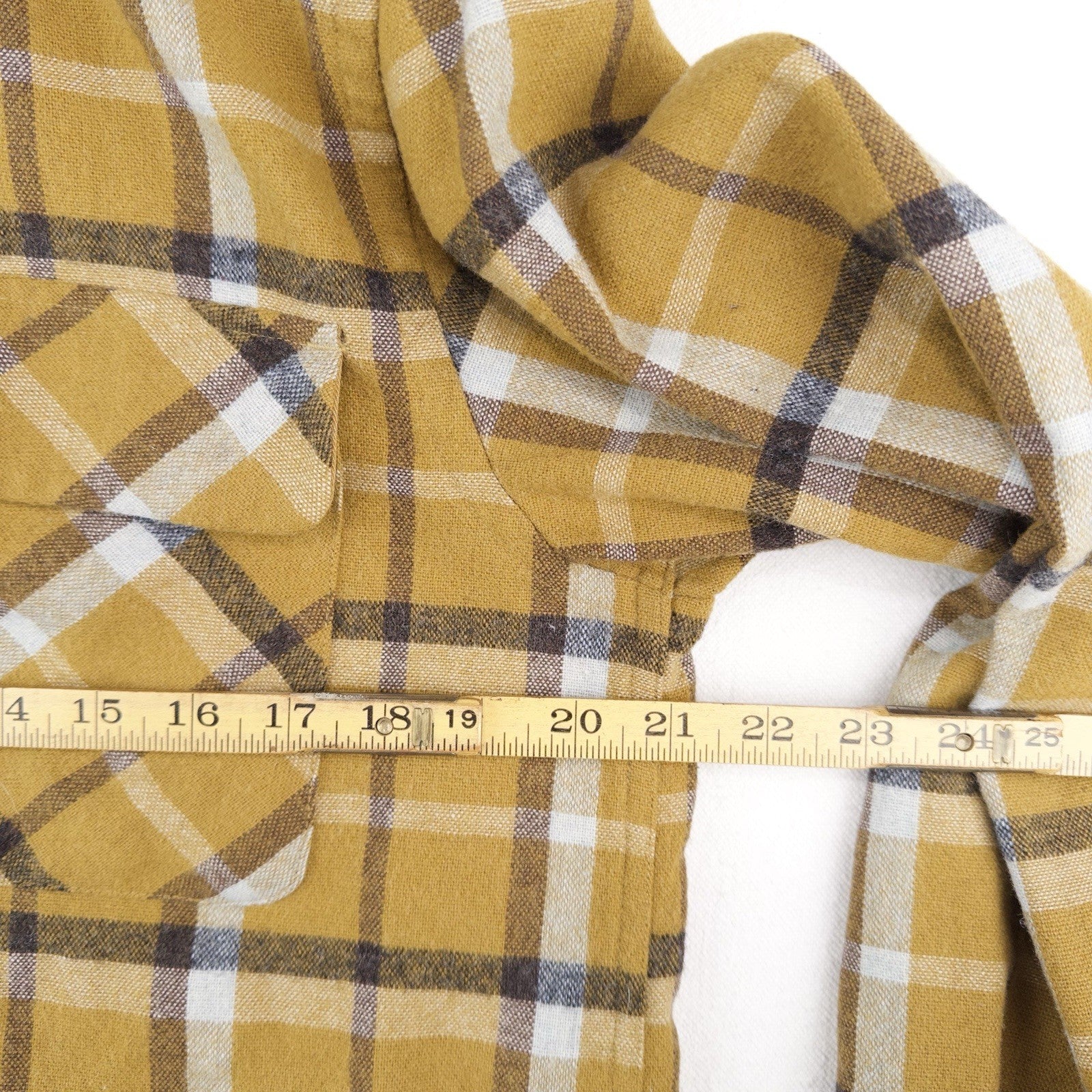 Patagonia Fjord Flannel Shirt Men's Medium Organic Cotton Yellow Plaid Button Up