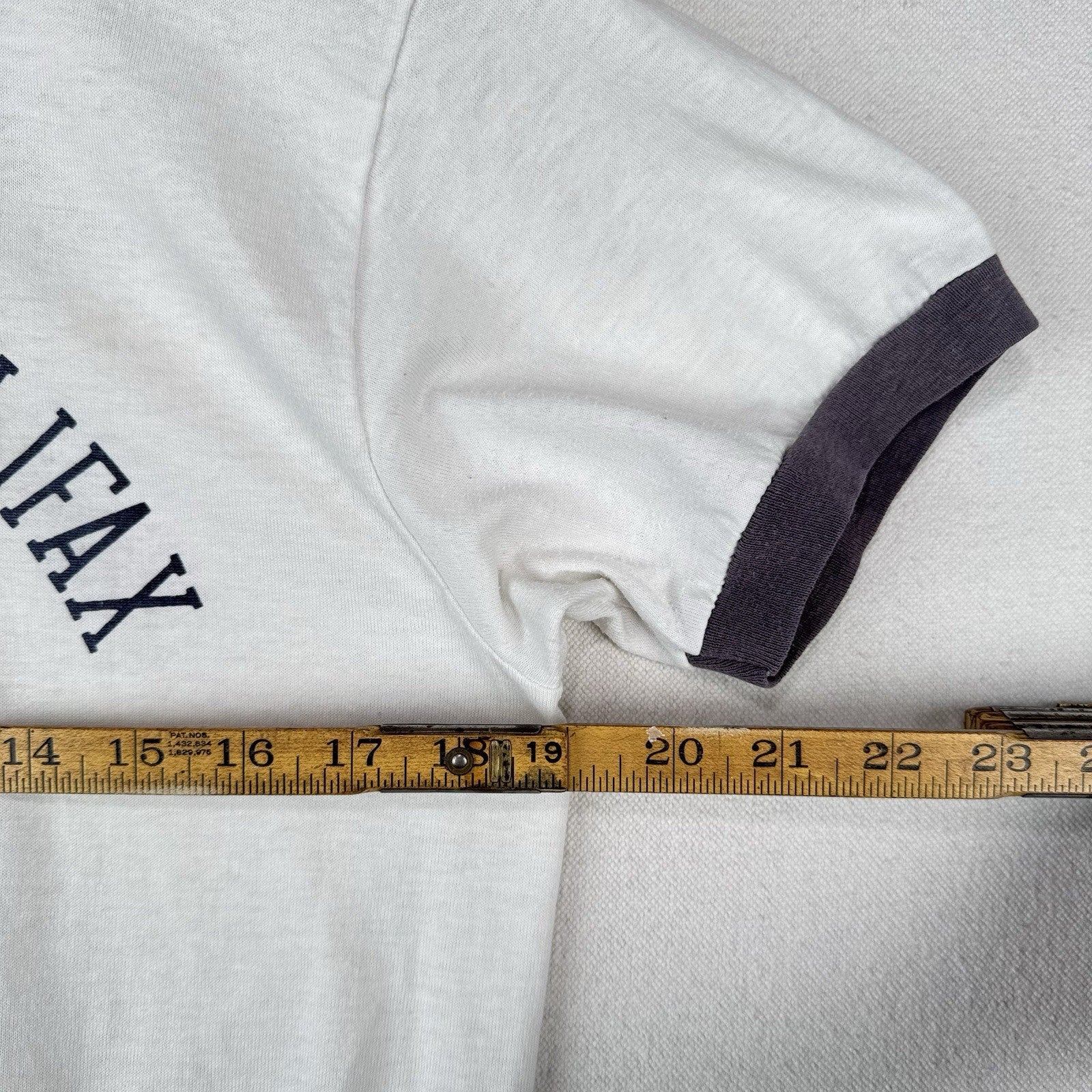 80’s Vtg Champion 1989 Marblehead To Halifax Ocean Race Ringer Tee White Large