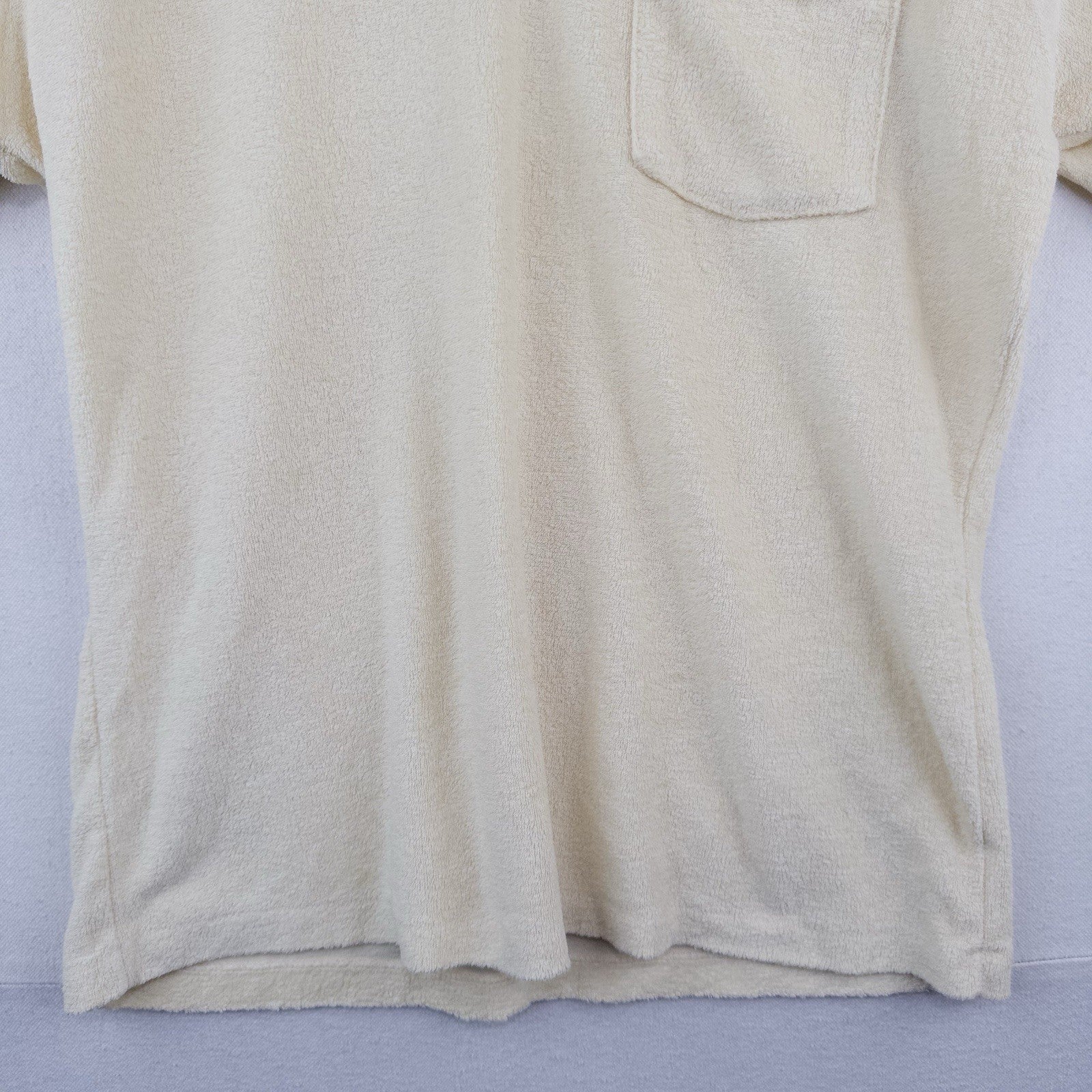 70’s Vtg Robert Bruce Terry Cloth Polo Shirt Mens L Yellow Resort Beach Made USA