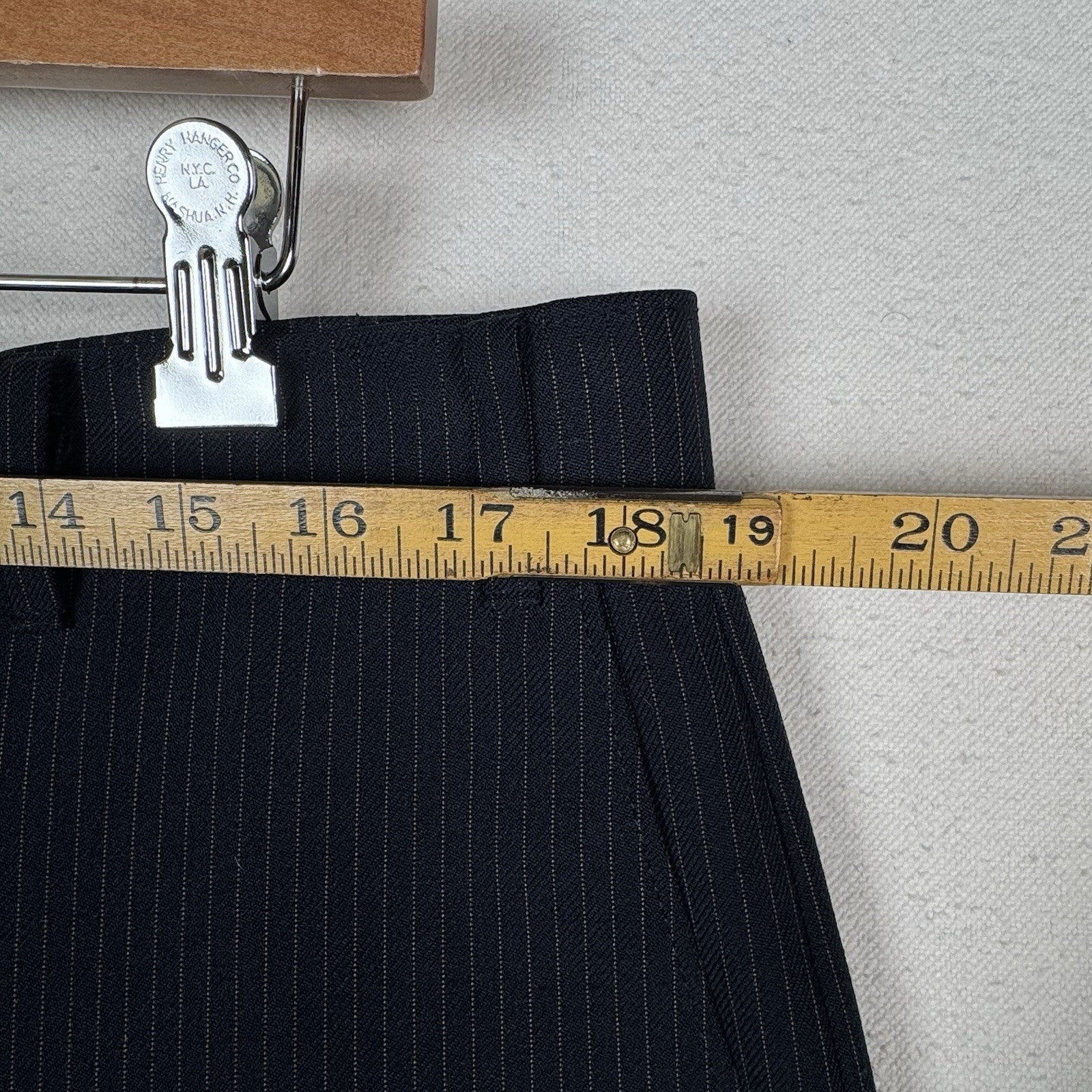 Vintage 70's 80's Levi’s Action Slacks Blue Pinstripe Men’s Fits 38X31 Made USA