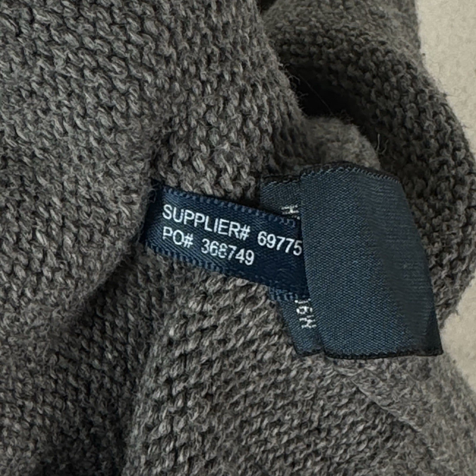 Vintage Polo Ralph Lauren 1/4 Button Neck Sweater Men’s L Gray Cotton Pullover