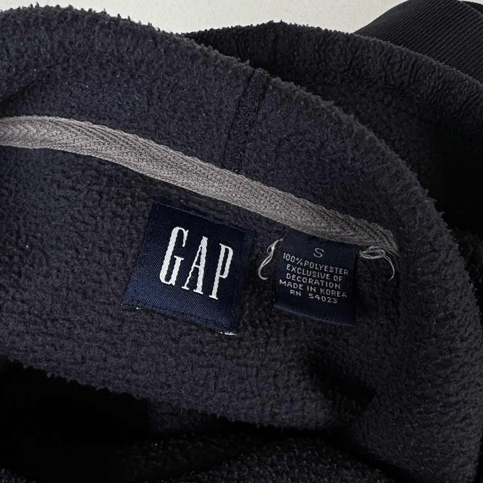 Vintage 90s Gap Fleece Hoodie Pullover Sweatshirt Men's Small Blue