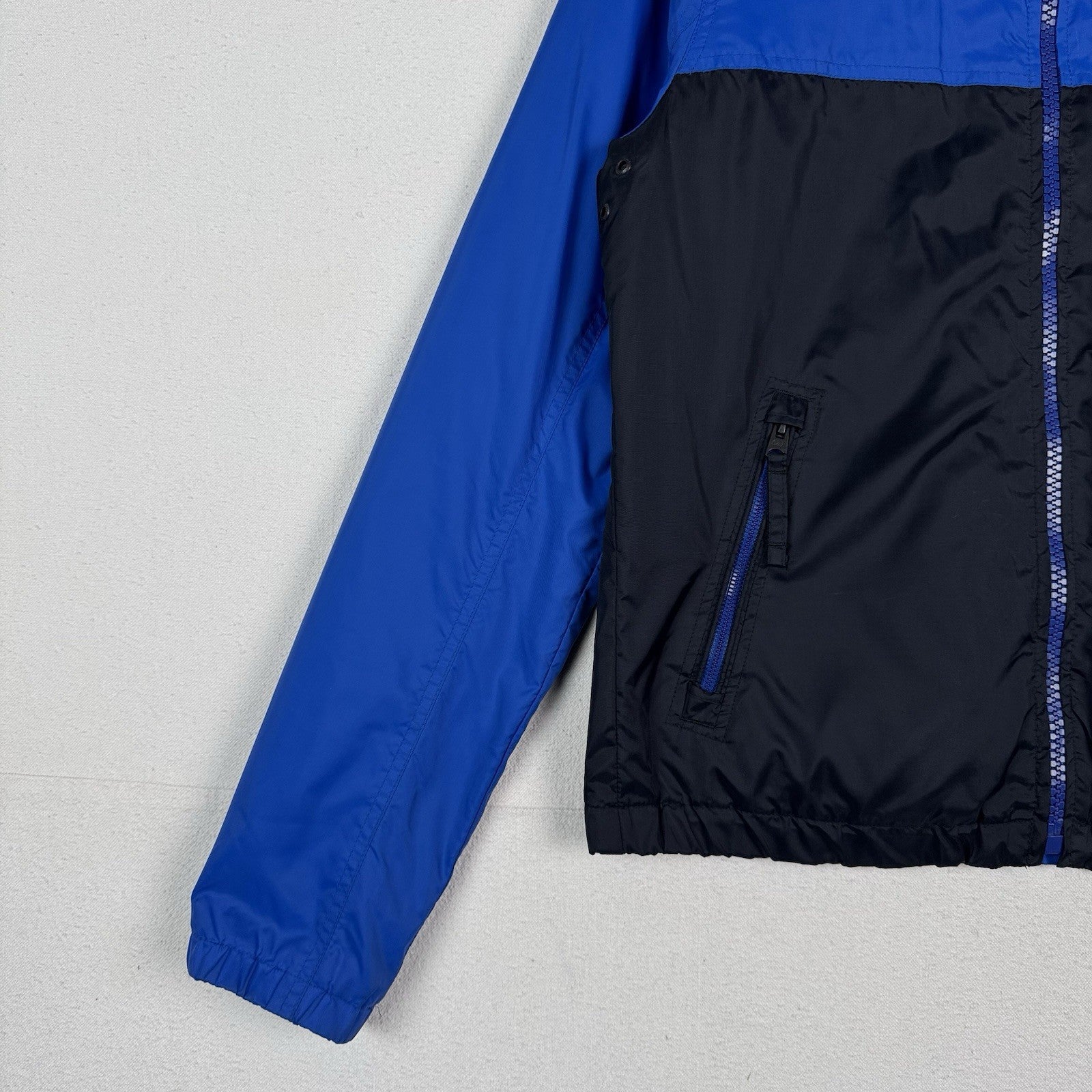 Abercrombie & Fitch Jacket Full Zip Nylon Sweater Collar Moose Logo 2016 Men’s M