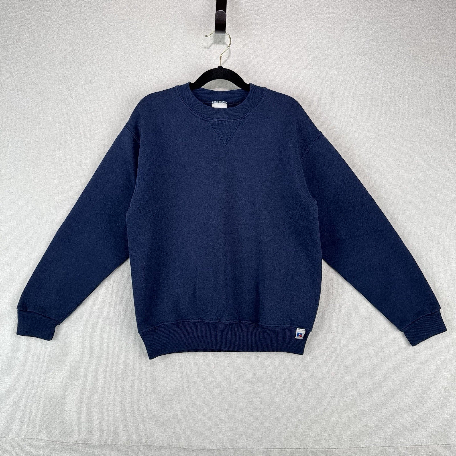 90’s Vtg Russell Youth Small (16x21) Crewneck Sweatshirt Blue Blank