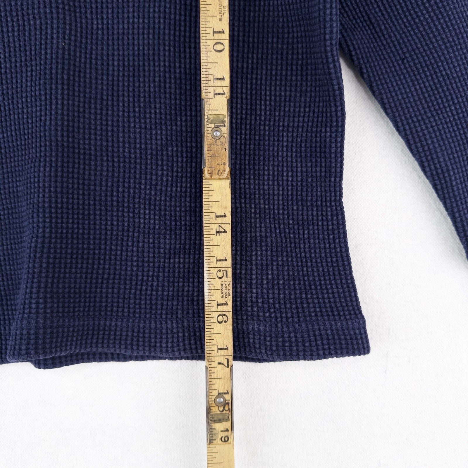 Polo Ralph Lauren Boys 6 Thermal Shirt Navy Blue Long Sleeve Waffle Knit