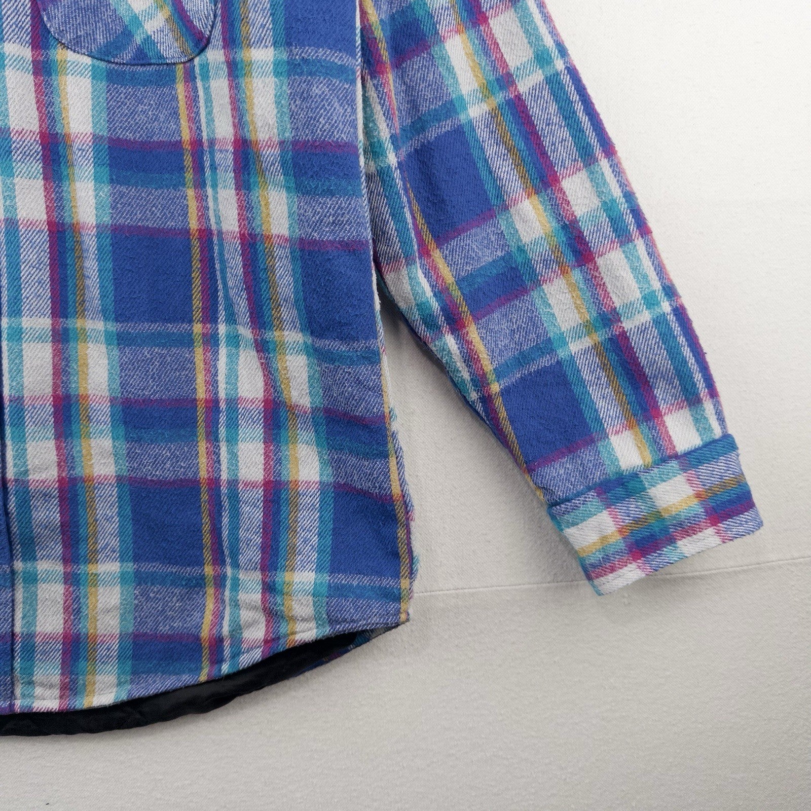 80’s Vtg Work N Sport Men’s M Heavyweight Insulated Plaid Flannel Shirt