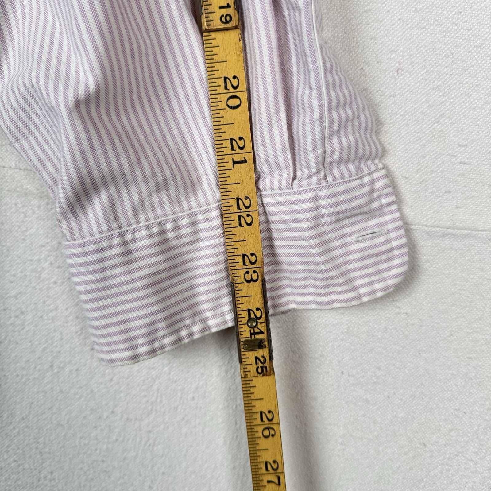 Vtg Polo Ralph Lauren University Big Shirt Fit Mens Purple Striped Oxford 2XL