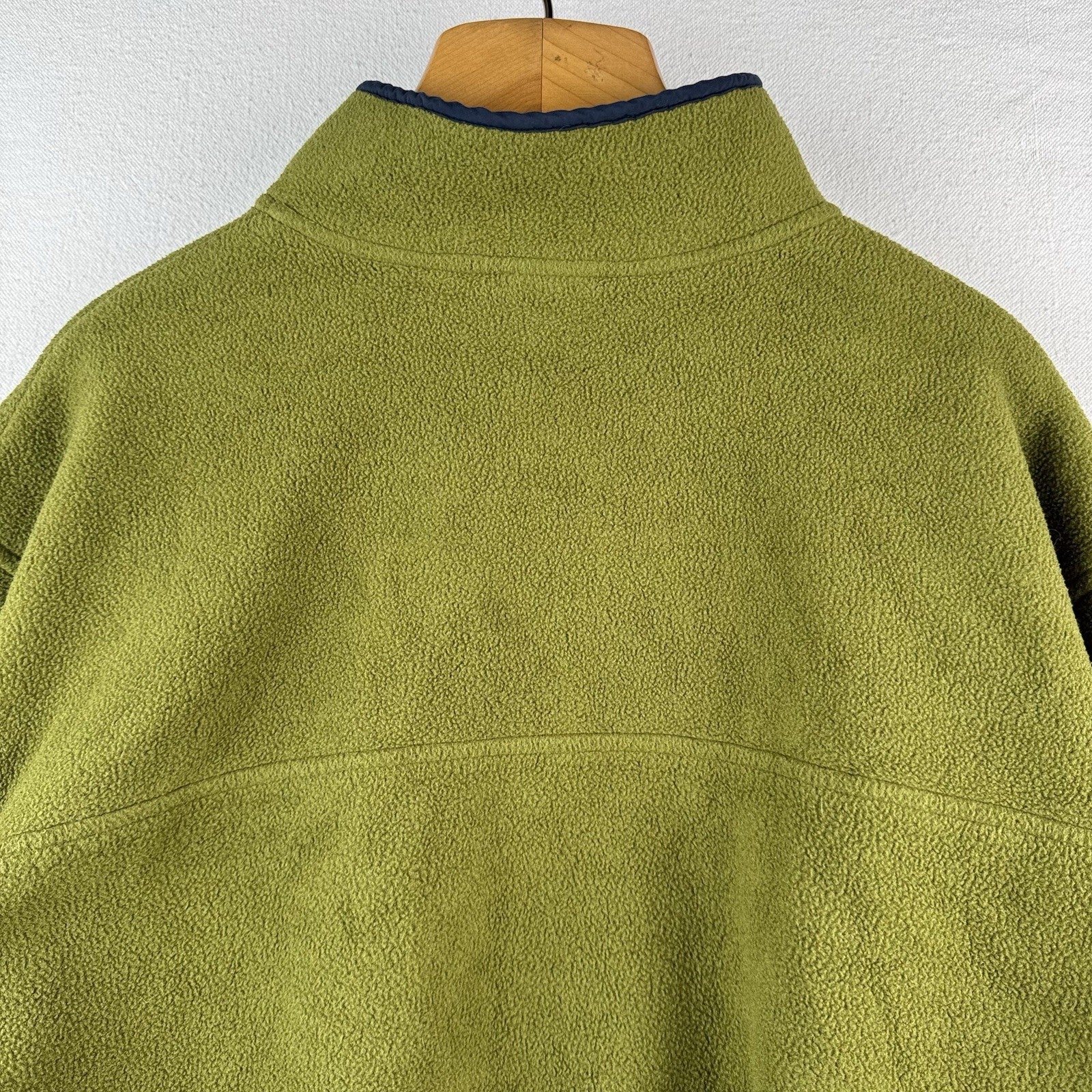 90’s Vtg LL Bean Snap Fleece Pullover Men’s Large Sage Green Jacket Cursive USA