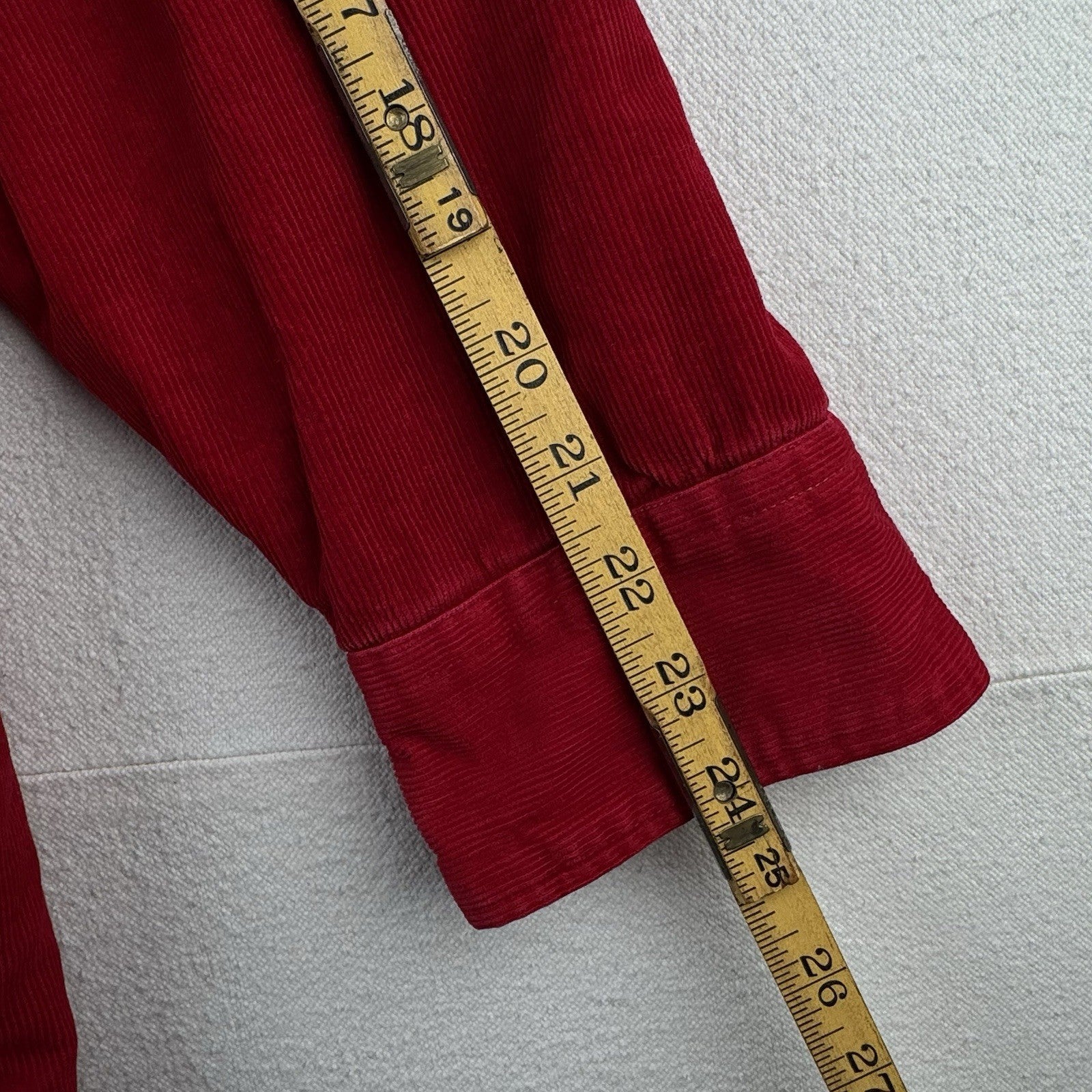 70’s Vtg JCPenney The Men’s Shop Men’s M Red Corduroy Quilt Jacket ‘73 BSA Patch