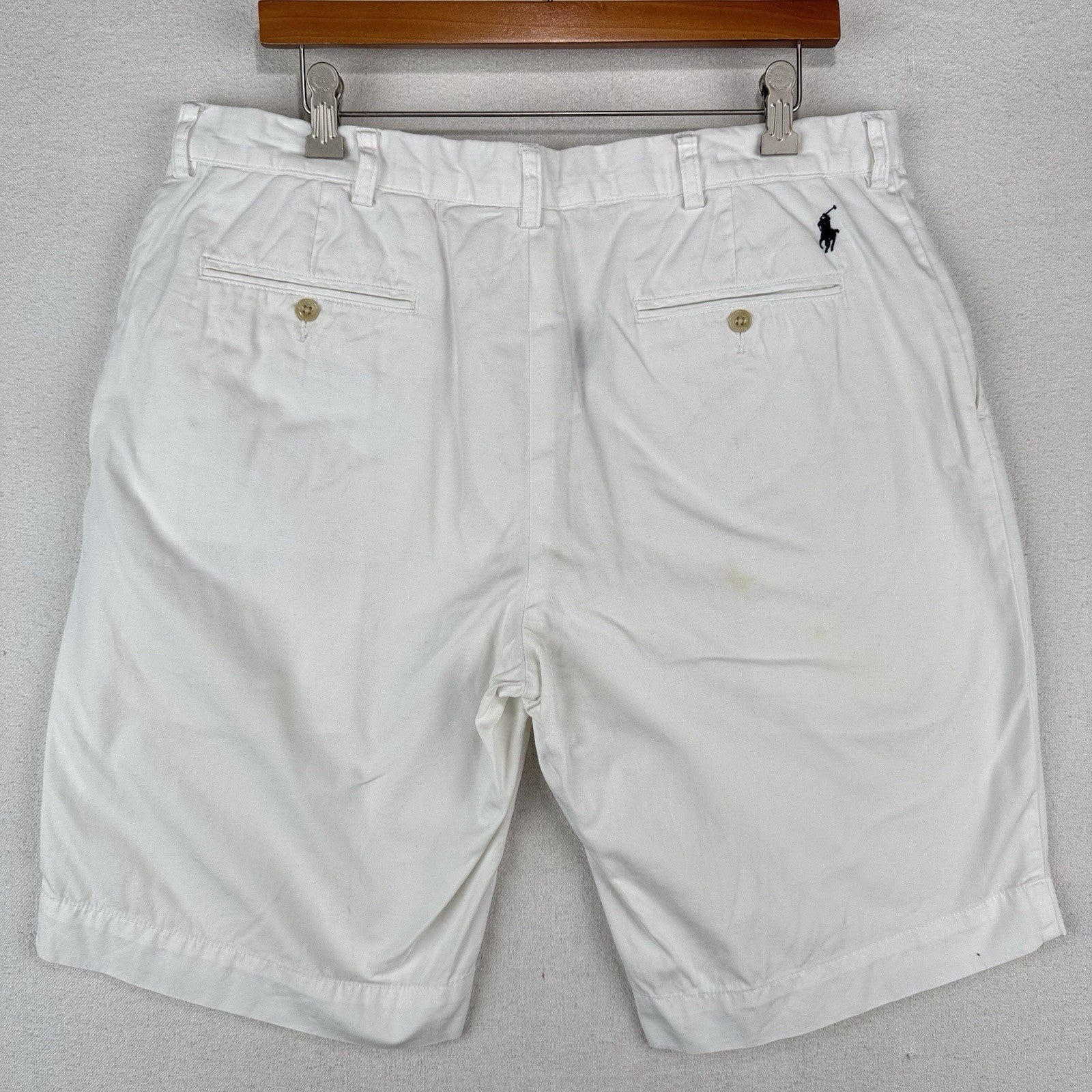 90’s Vtg Polo Ralph Lauren Men’s 36x10 Chino Shorts White 100% Cotton Twill