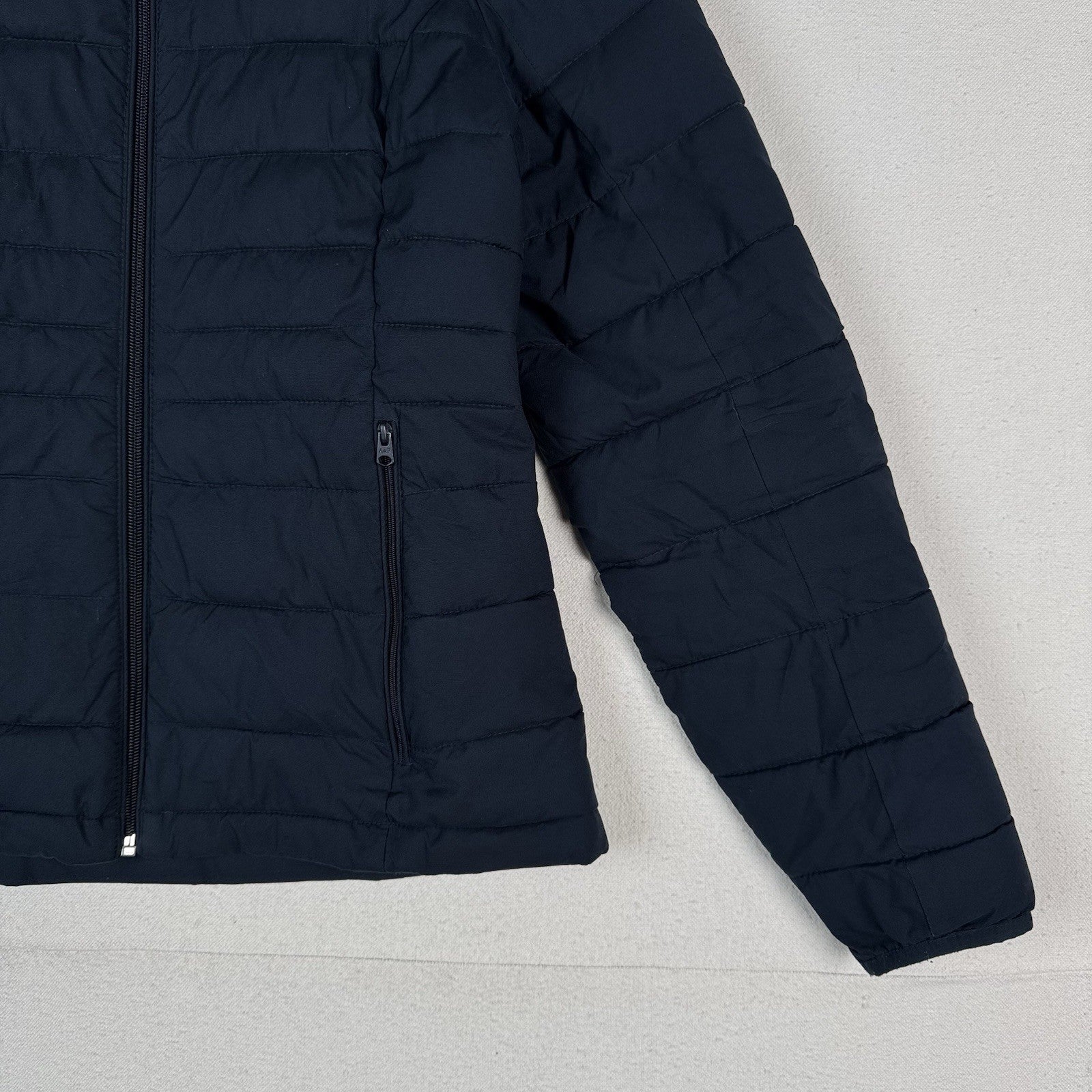 Abercrombie & Fitch Packable Puffer Jacket Women’s Medium Blue Removable Hood