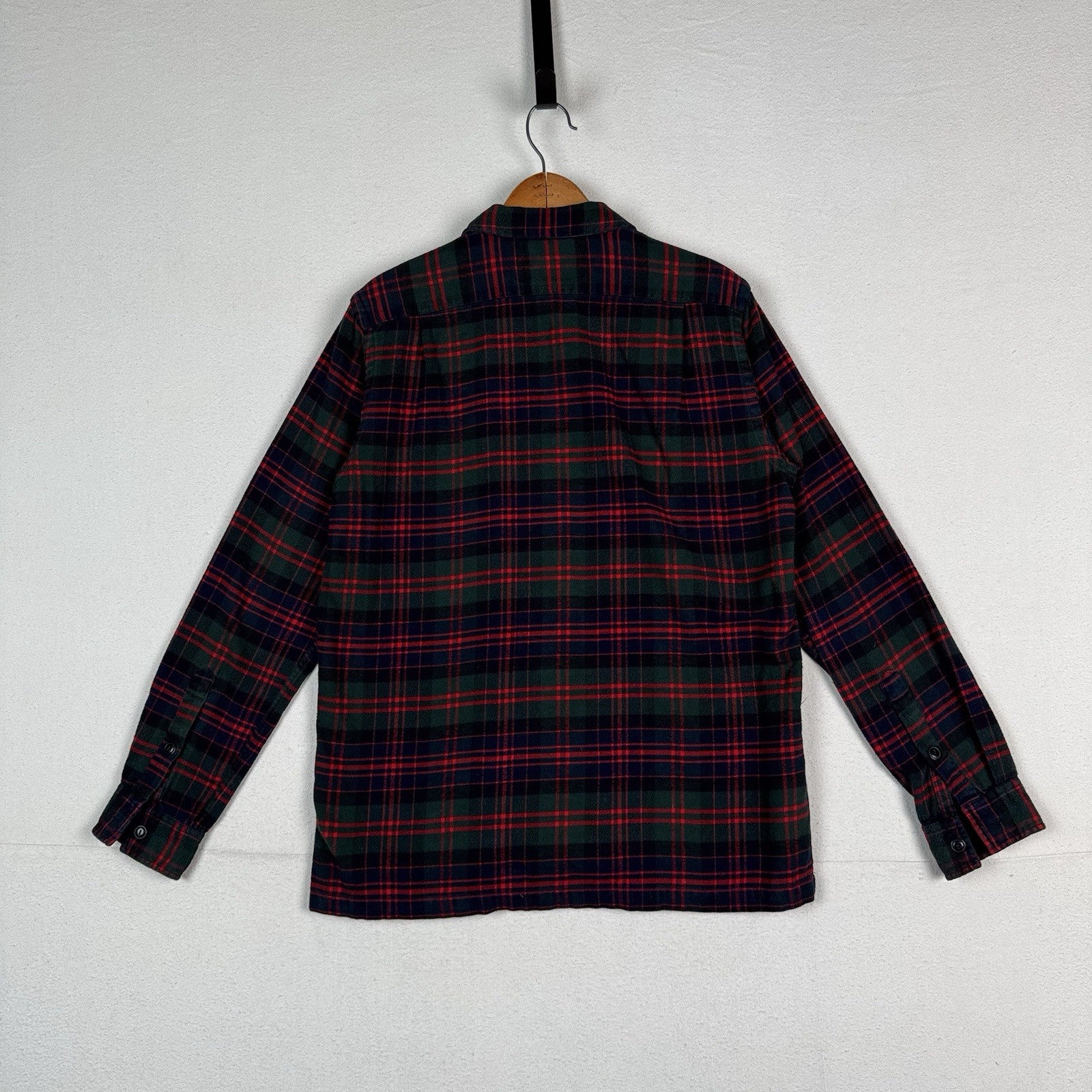Vtg Ralph Lauren Polo Sport Tartan Plaid Flannel Ski Camp Work Shirt Mens Size M