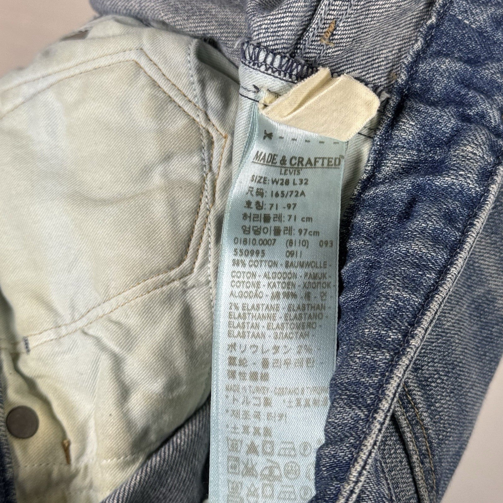 Made & Crafted Levi's Blue Medium Wash Marker Tapered Jeans Women’s Size 28x32