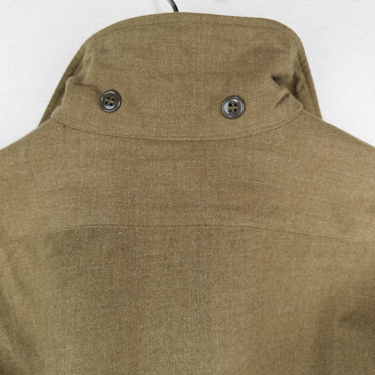40’s Vtg WWII Wool Gas Flap Army Military Button Uniform Work Shirt Gussets