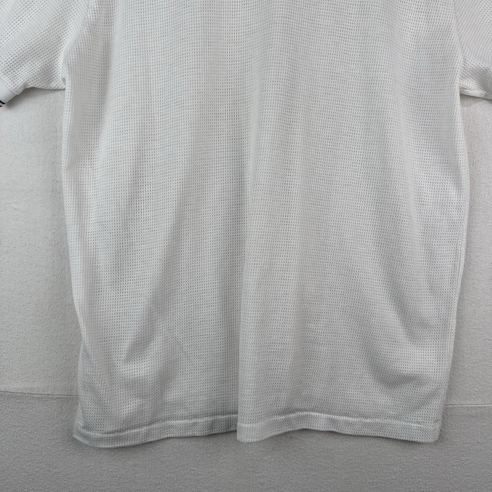 80’s Vtg Adidas Mesh Knit Polo Shirt Men’s XL Trefoil Tennis Golf White Made USA