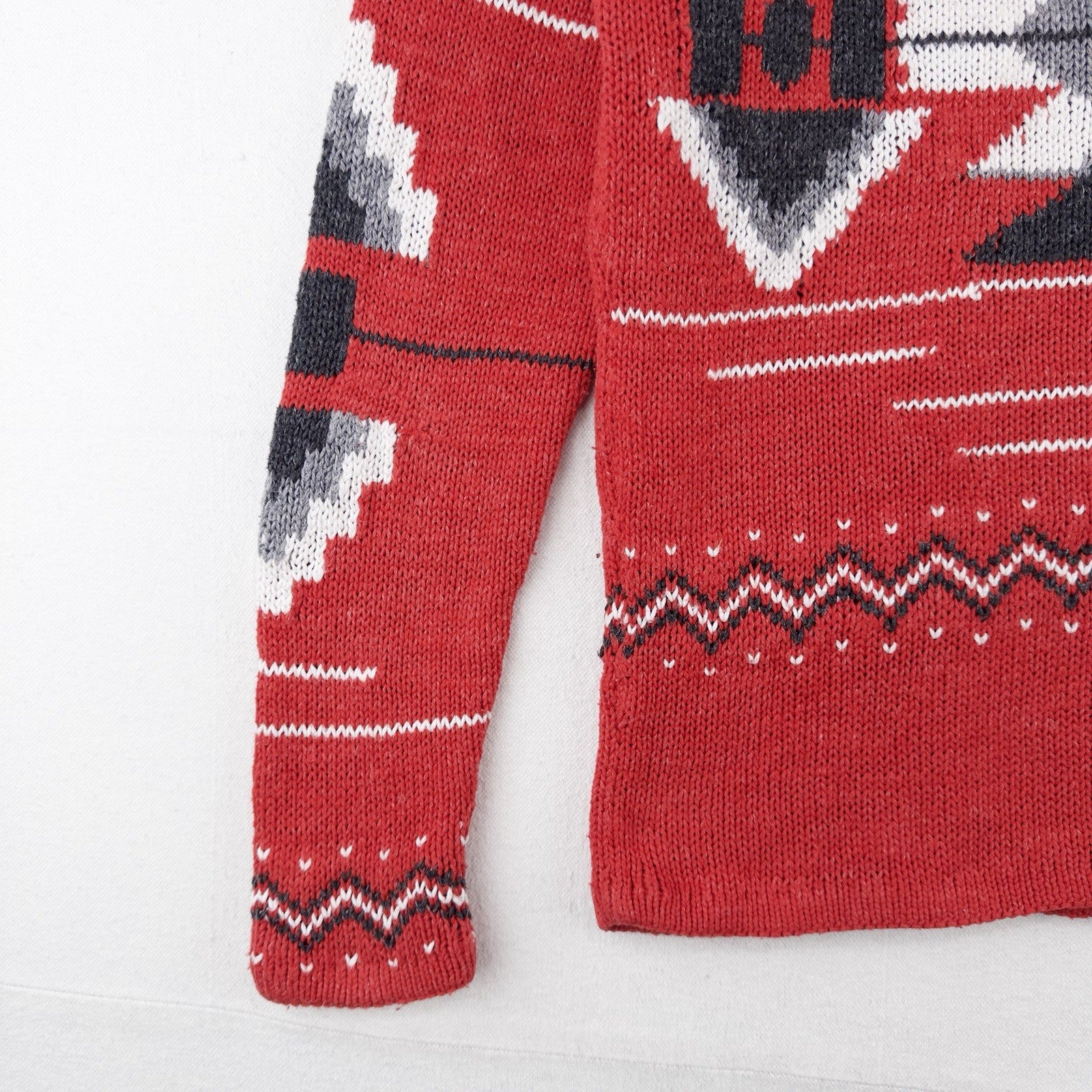 90s Vtg Ralph Lauren Jeans Sweater Aztec Southwestern Pullover Women M Hand Knit