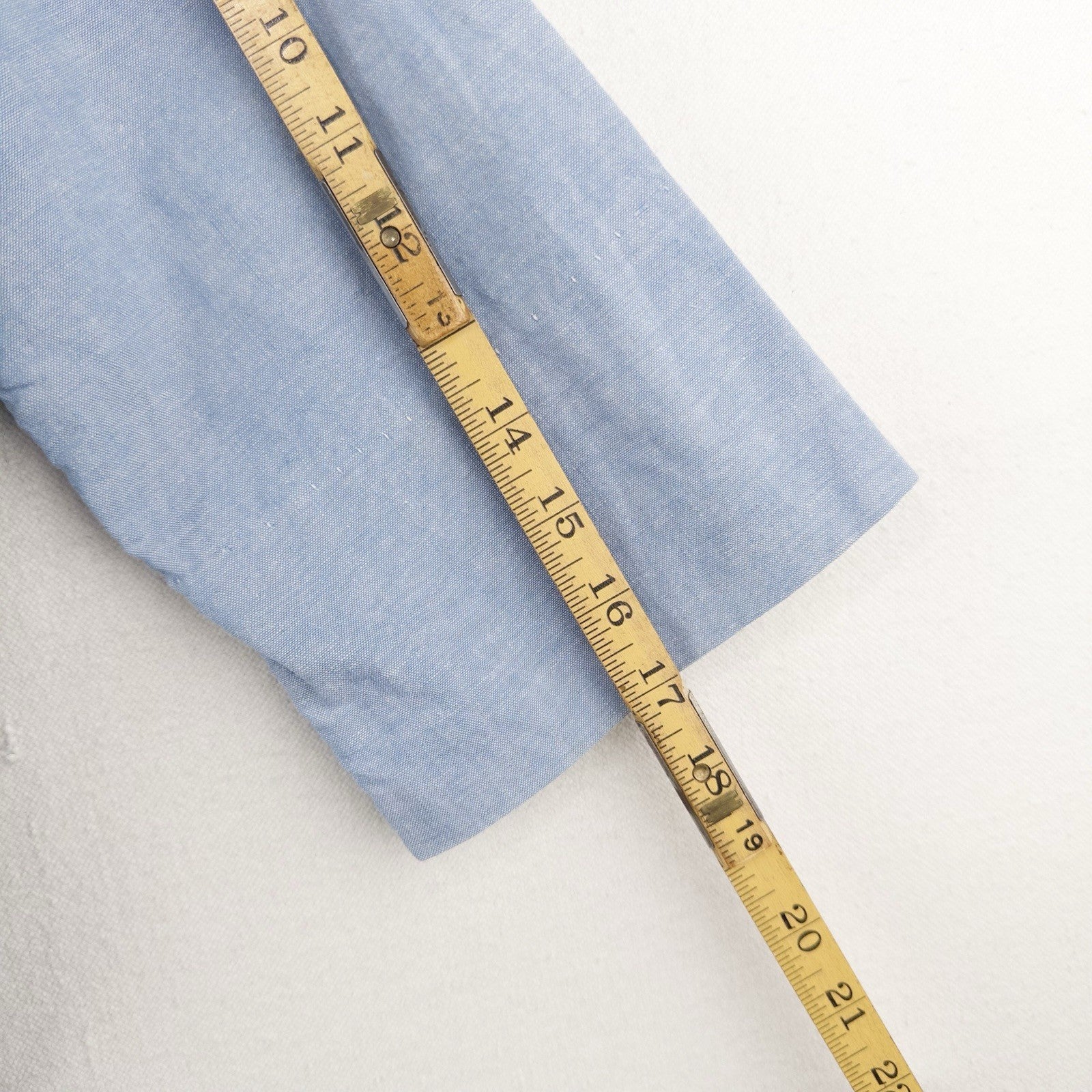 50's Vtg Chambray Patch Pocket Hooded Smock Jacket S Single Stitch Pearl Snap