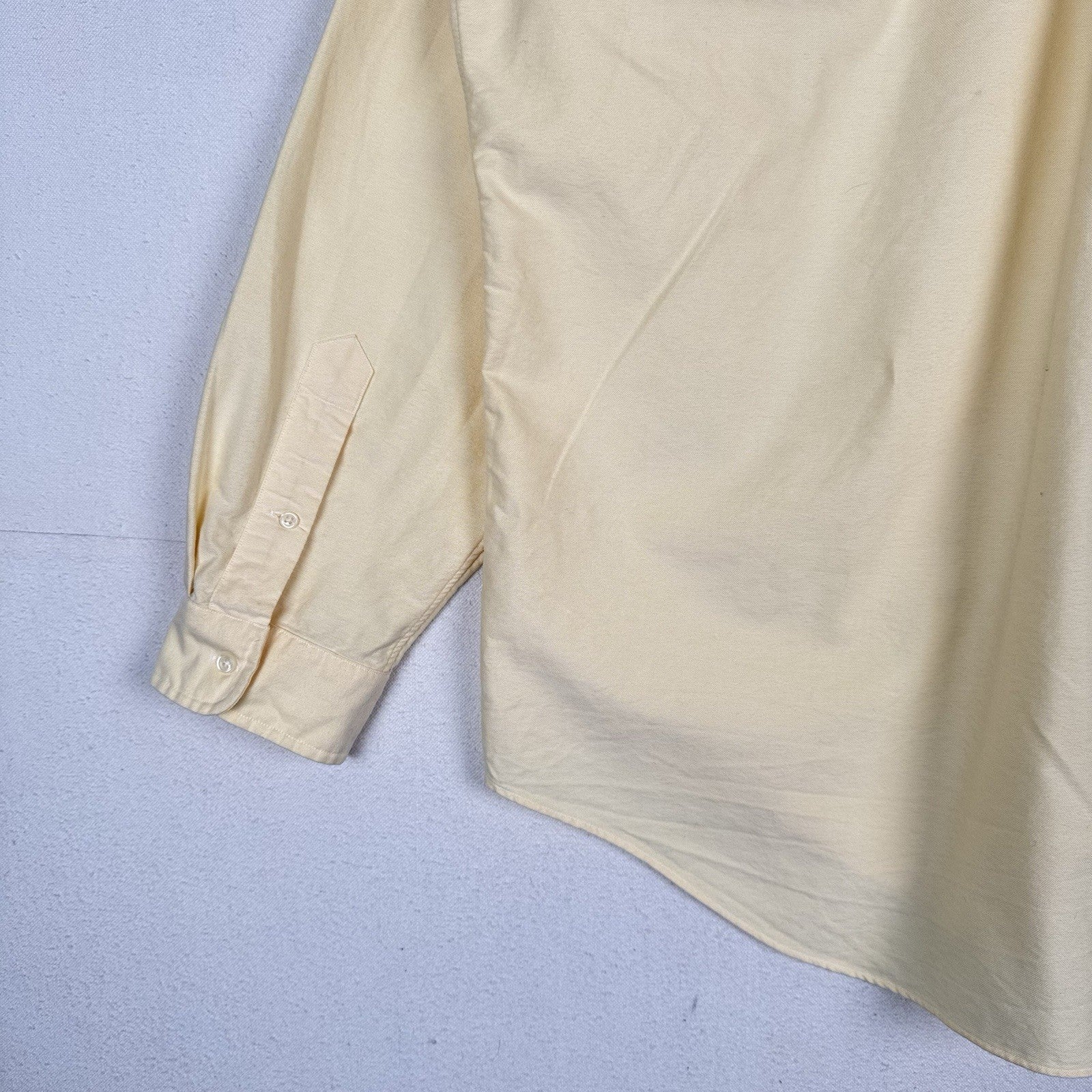 Vtg Ralph Lauren Mens 2XL Yellow Classic Fit Button Down Oxford Shirt Flesh Pony