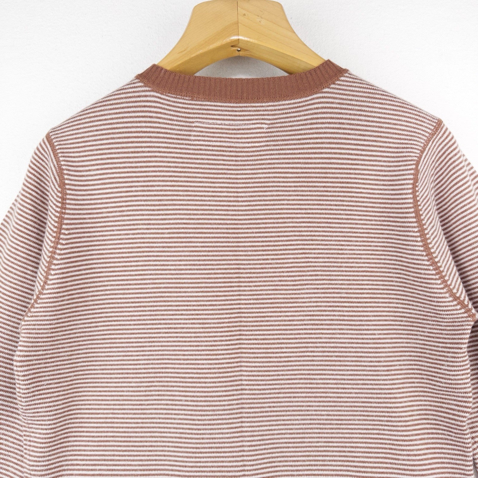 Merino Wool Striped Sweater Henley Women’s Large Carve Designs