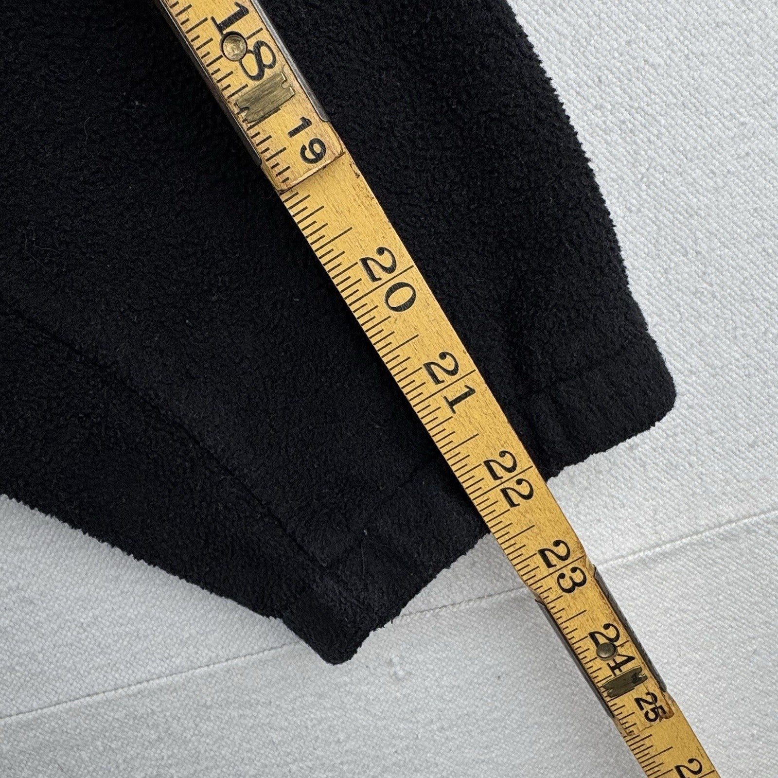90’s Vtg J. Crew Oarsman Black Fleece Pullover 1/4 Zip Men’s Large Made in USA