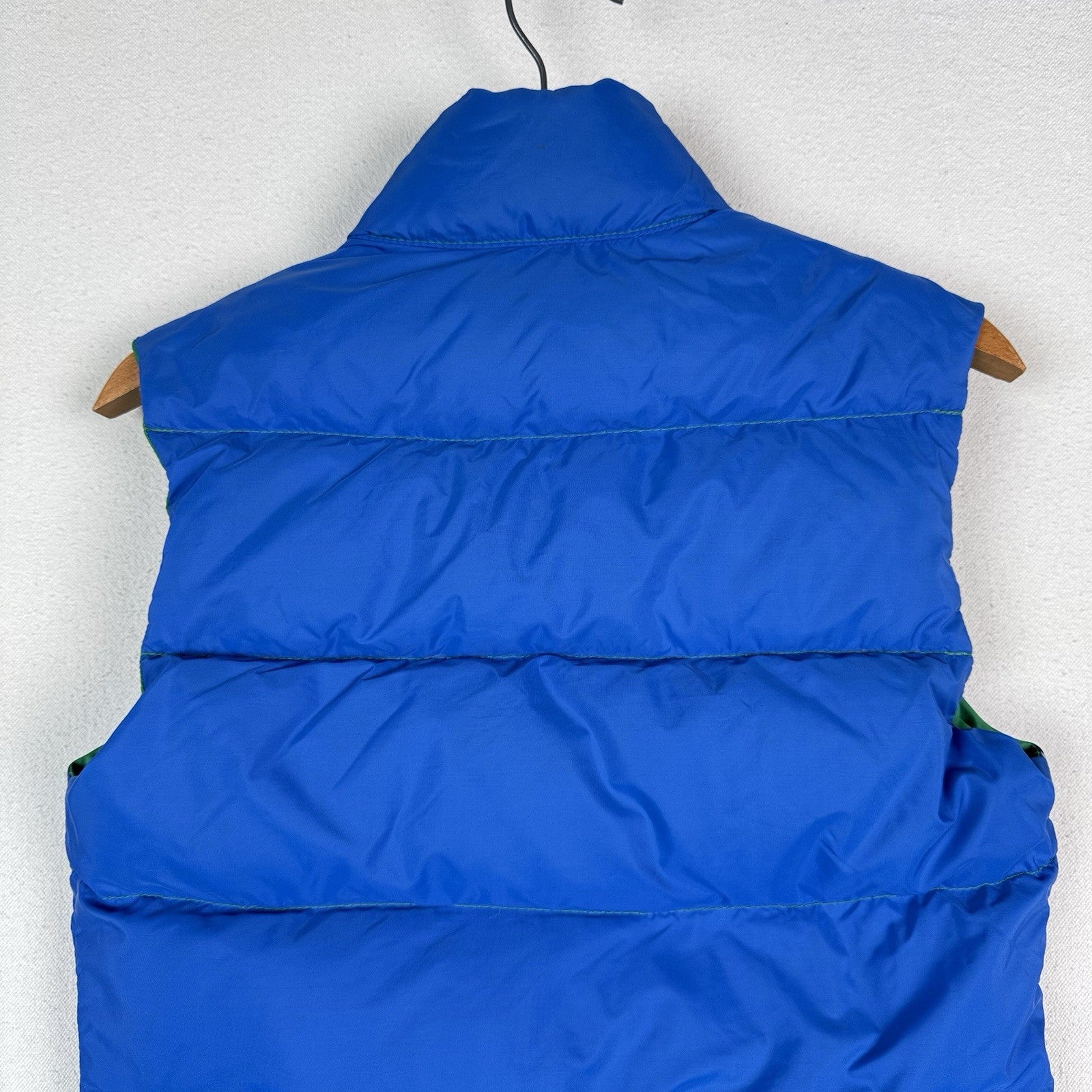 Vintage 70’s Gerry Goose Down Vest Reversible Blue Green Made USA XS (Youth L)