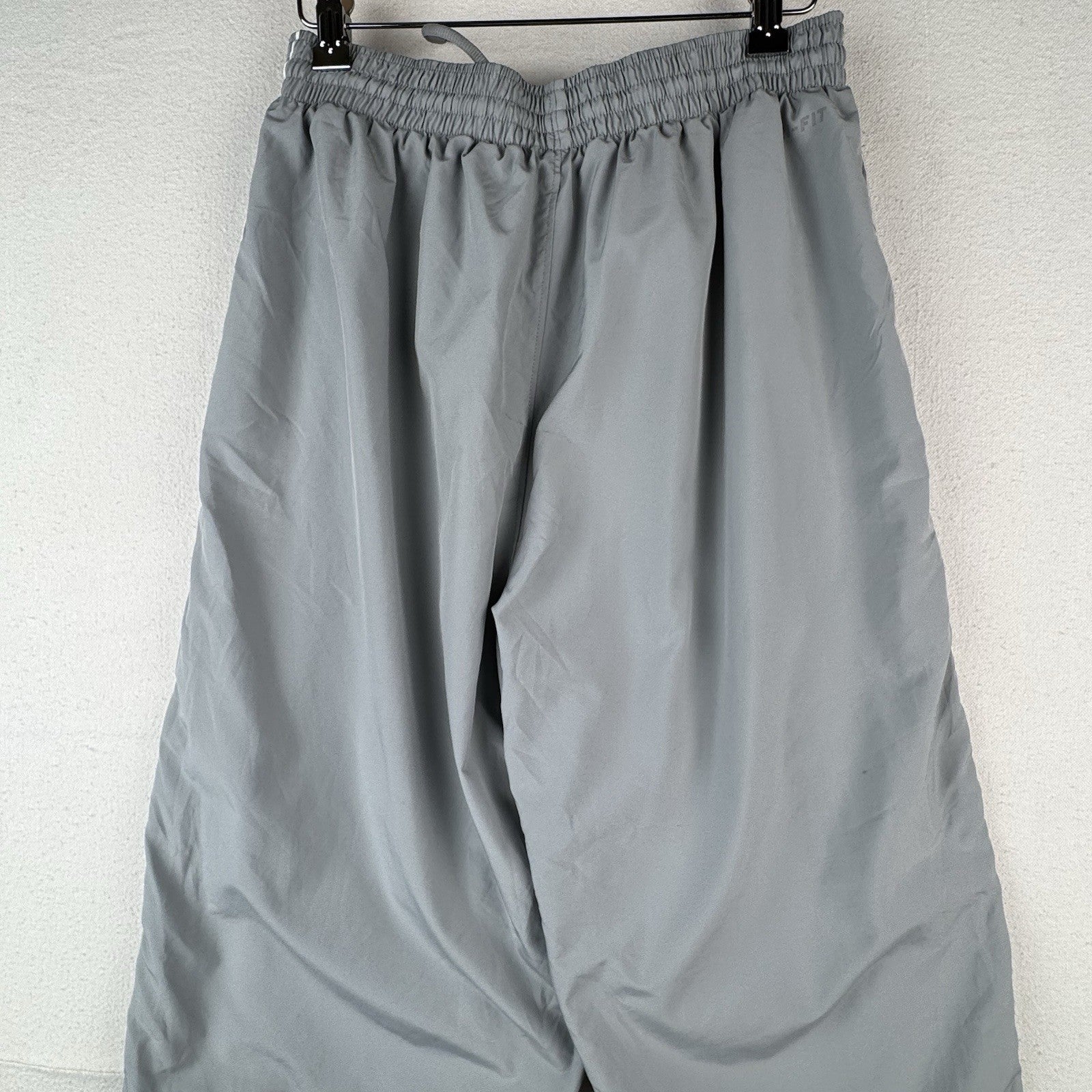 Vintage Nike Dri Fit Track Pants Mens M Gray Polyester Mesh Lined Ankle Zip