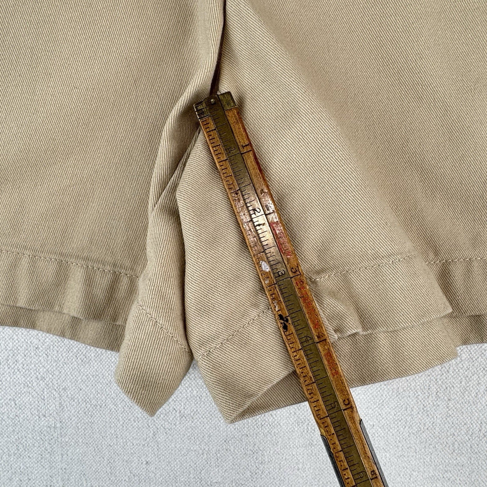 Ralph Lauren Sport Shorts Women’s 6 Tan Khaki Twill Embroidered Blue Pony