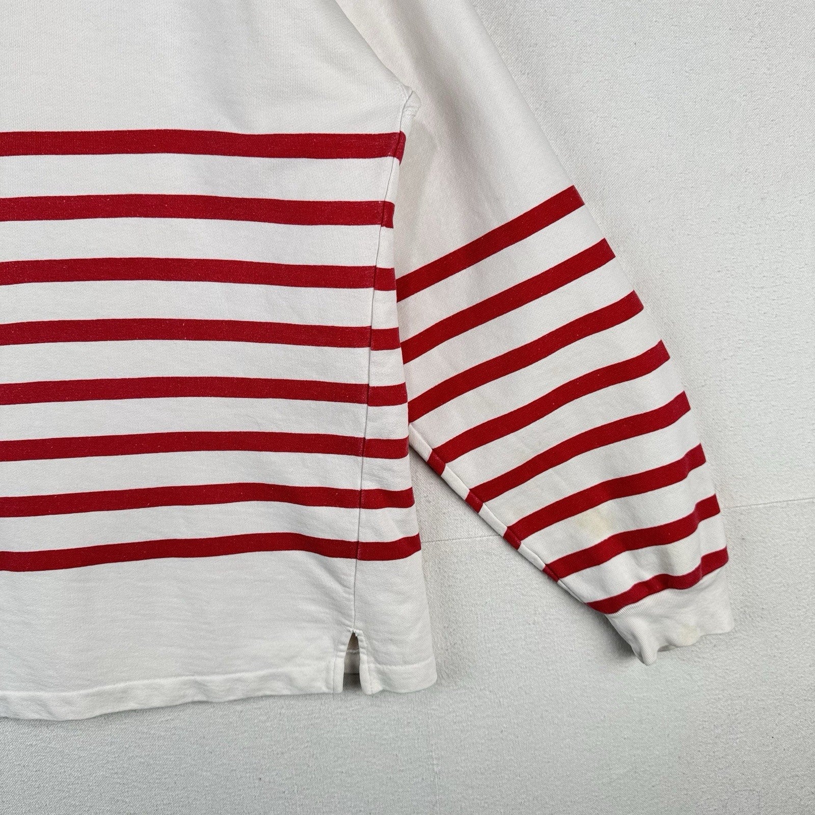 90’s Vtg Gap Red & White Striped Sweatshirt Nautical Flags “Pride” Code XL