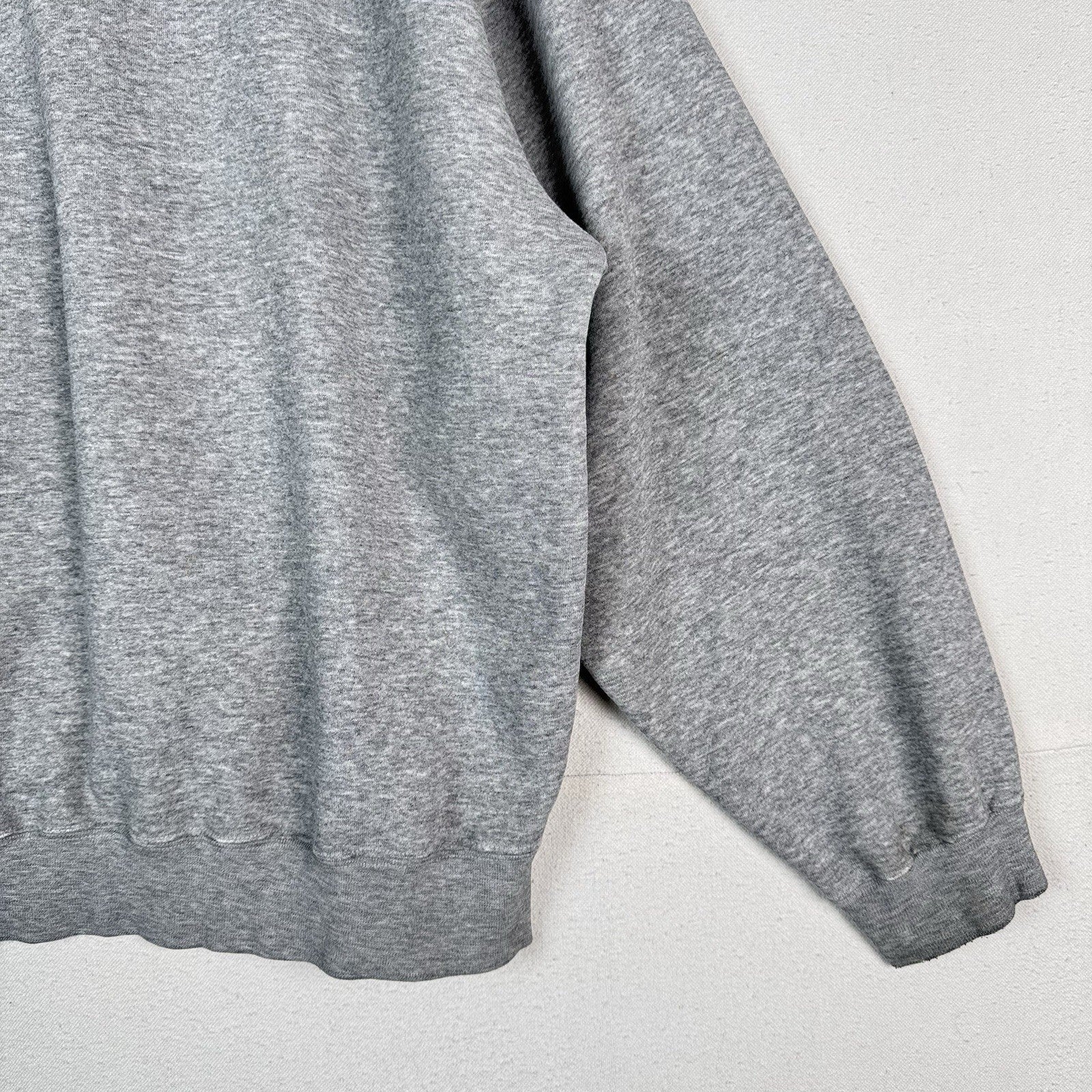 Vintage 90s Nike Center Check Grey Pullover Sweatshirt XL Distressed