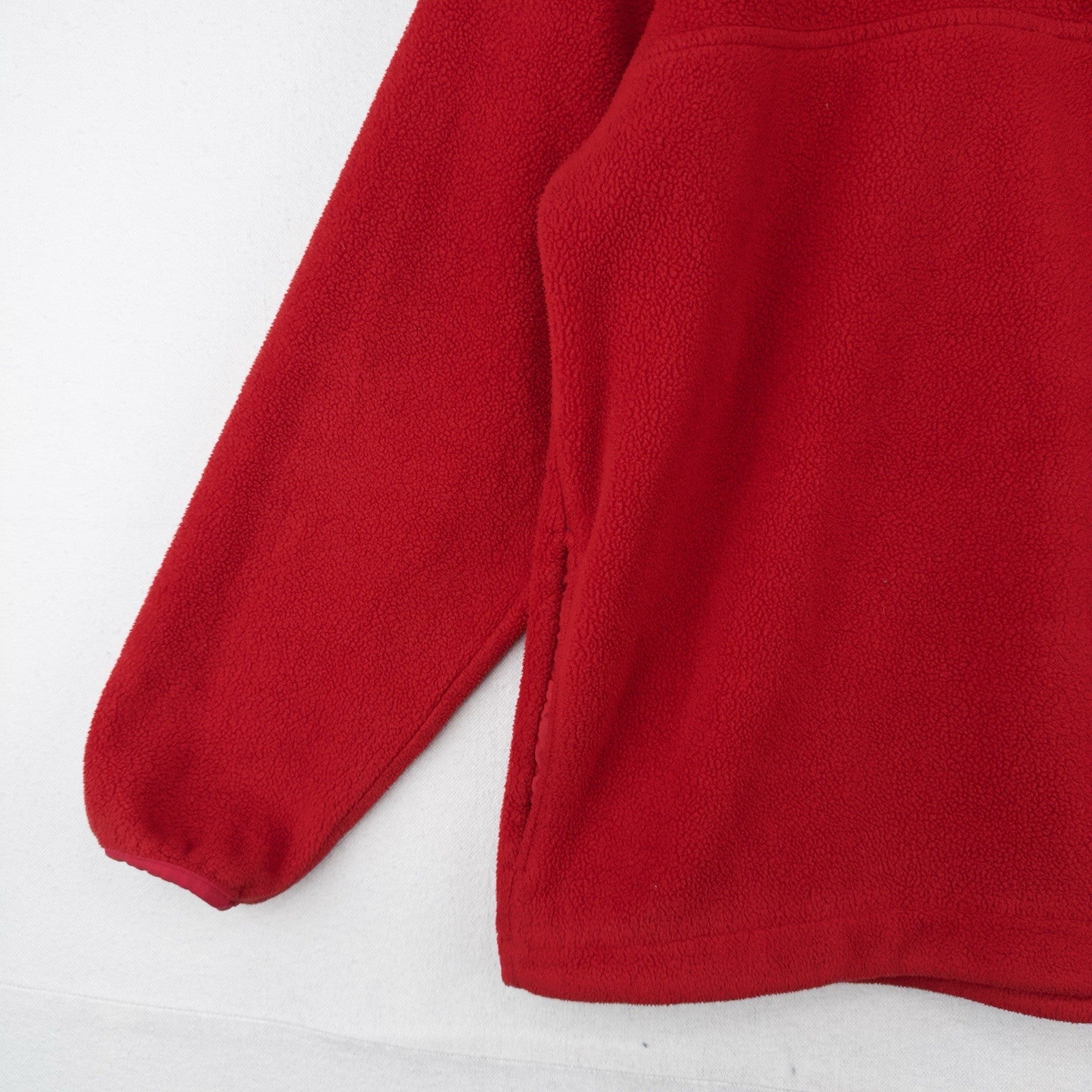 80’s Vtg LL Bean Snap Red Fleece Cursive Logo Pullover Men’s Medium (44) USA