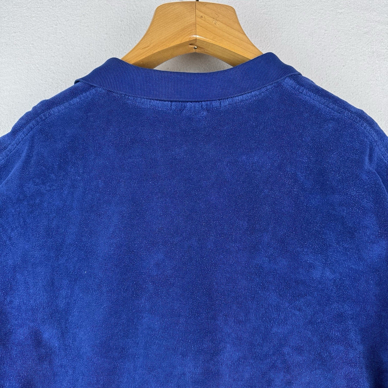 90’s Vtg Polo Ralph Lauren Terry Cloth Shirt Mens XL Blue Pool Resort Cabana