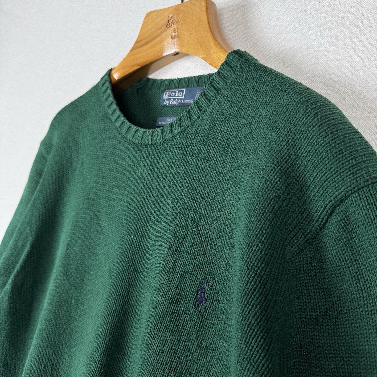 90’s Vintage Polo Ralph Lauren Sweater Men’s XL Green Knit Pullover