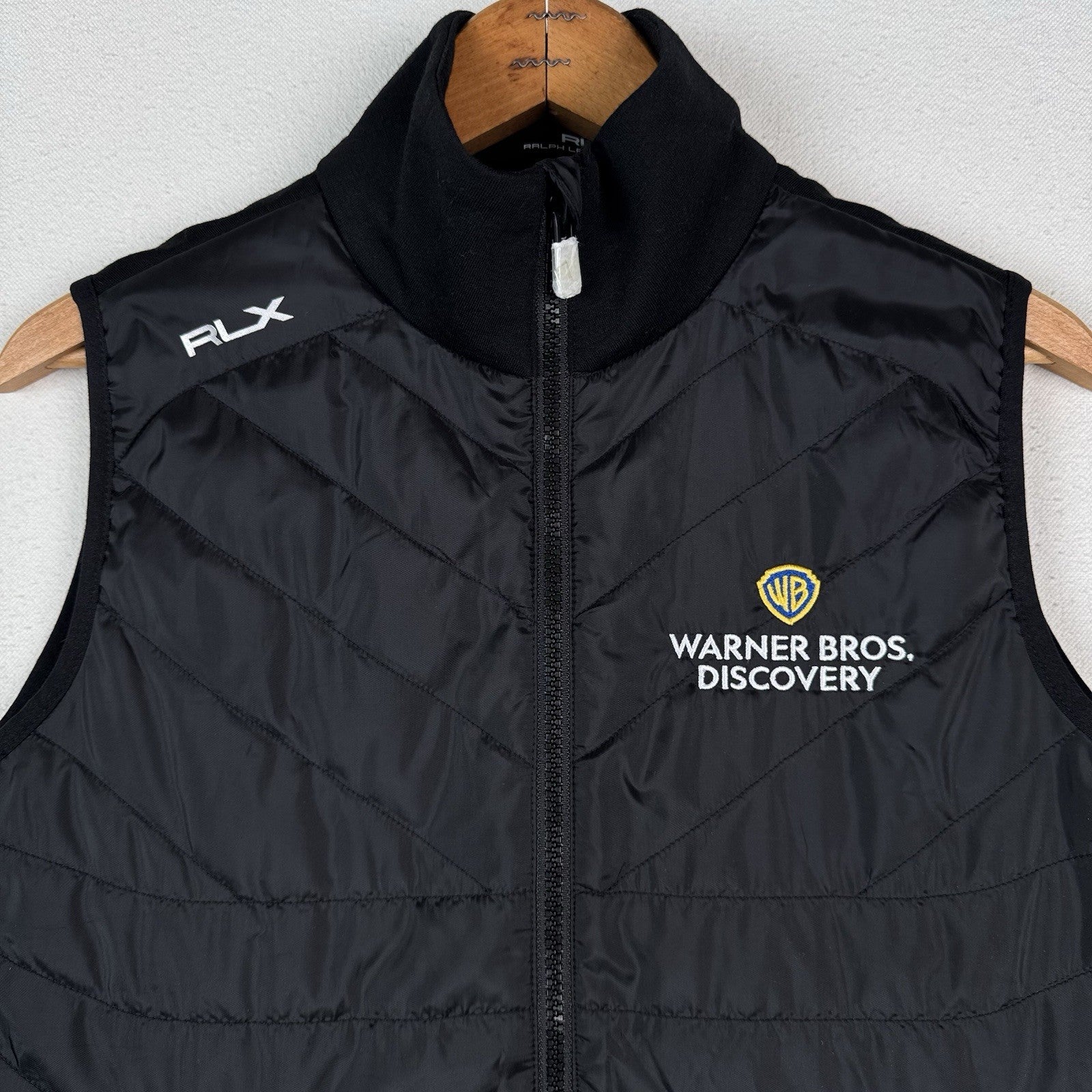 RLX Ralph Lauren Vest Women S Full Zip Cool Wool Performance Black Puffer NWOT