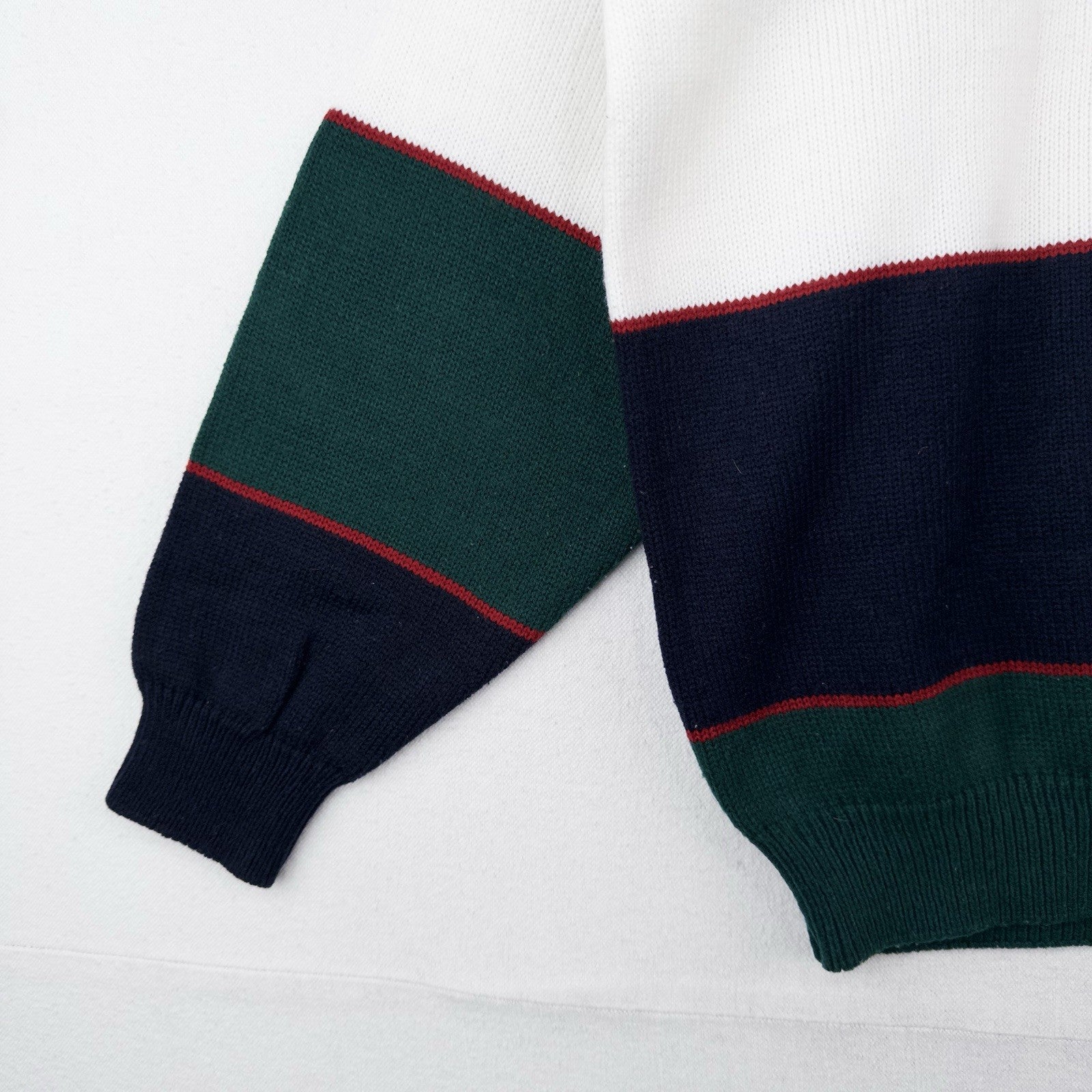 90’s Vtg Embroidered Classic Yacht Club Racing Sweater Acrylic Color Block