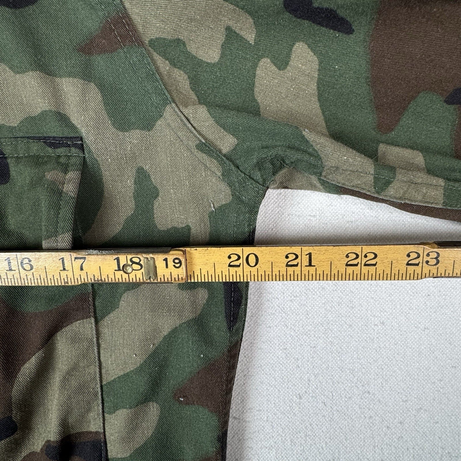 Military Woodland Camo 2 Piece Combat Shirt Jacket Cargo Pants Men Small Long