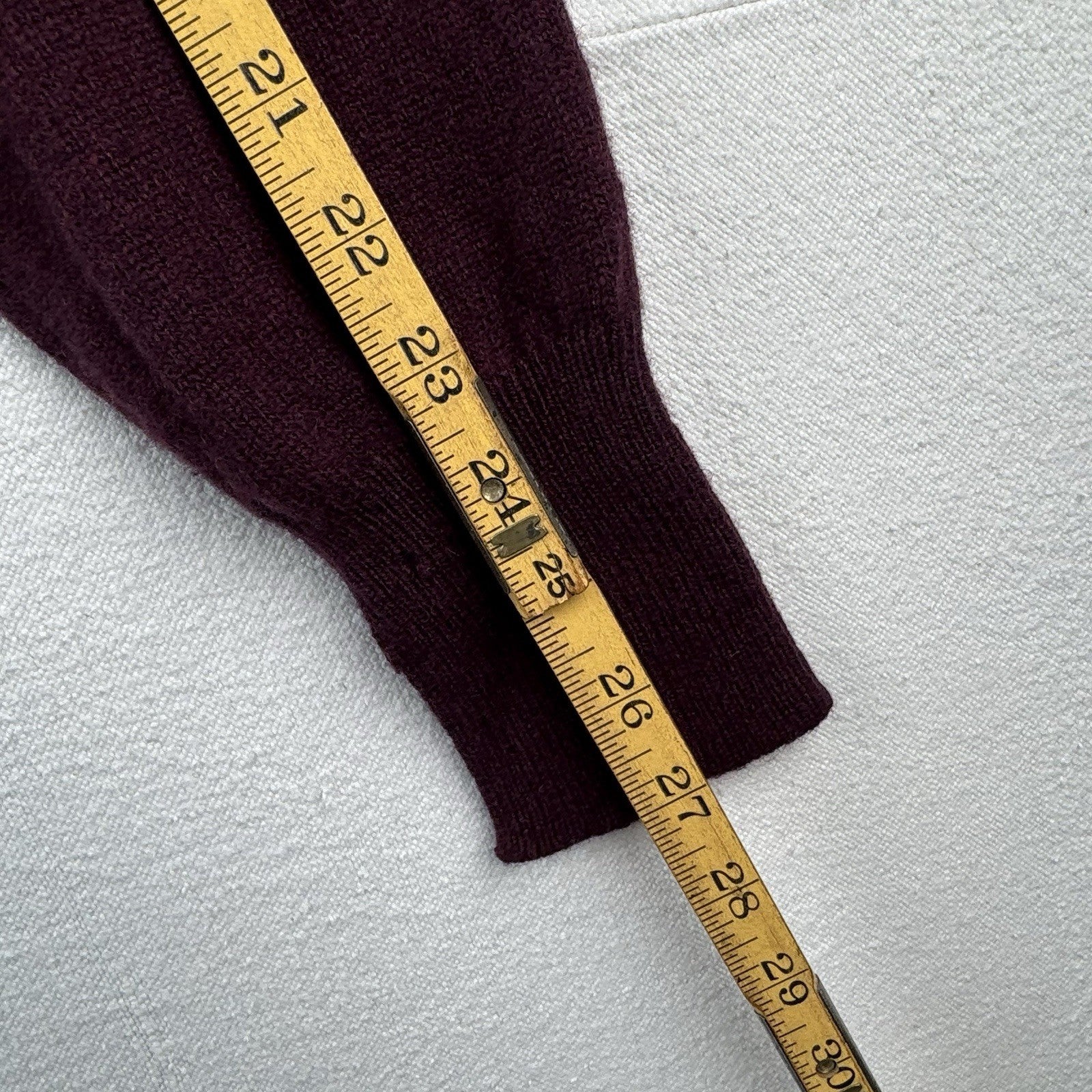 Polo Ralph Lauren 100% Lambswool Long Sleeve Polo Sweater Men's Large Burgundy