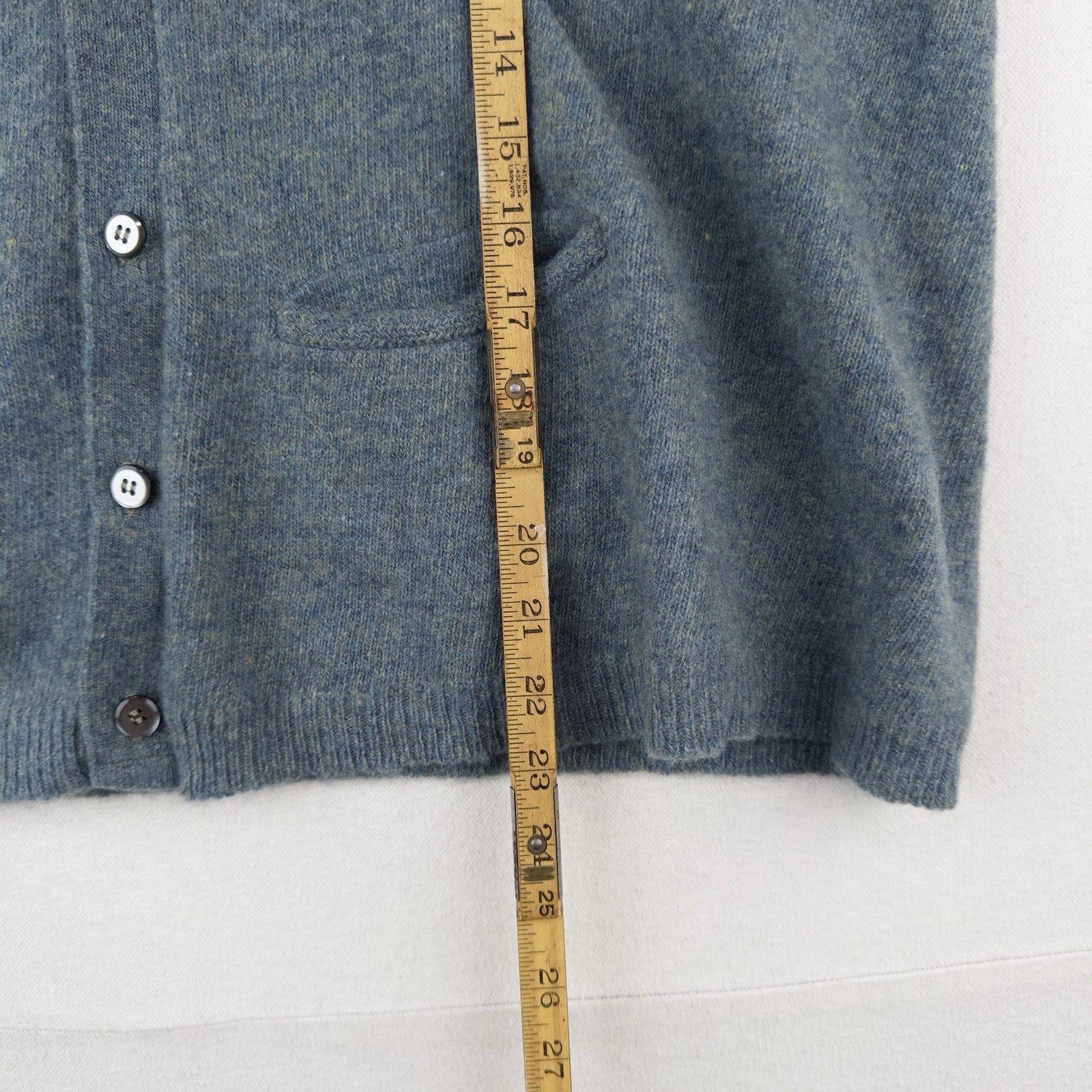 60’s Vintage Rob Scot Men’s XL 100% Lambswool Sweater Vest Blue Green