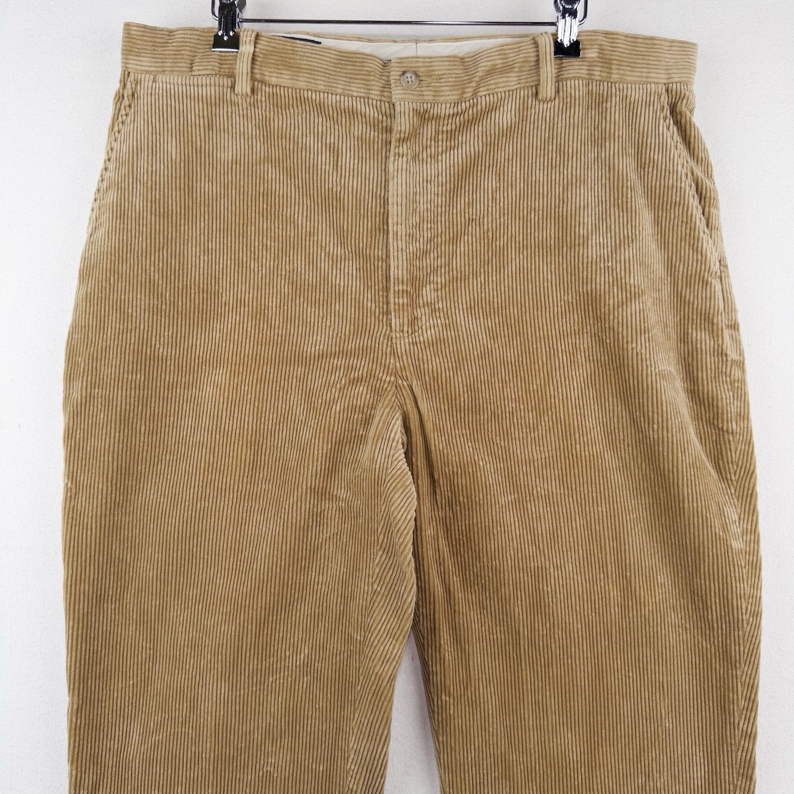 90’s Vtg Polo Ralph Lauren Corduroy Pant Mens 38x34 Tan Wide Wale