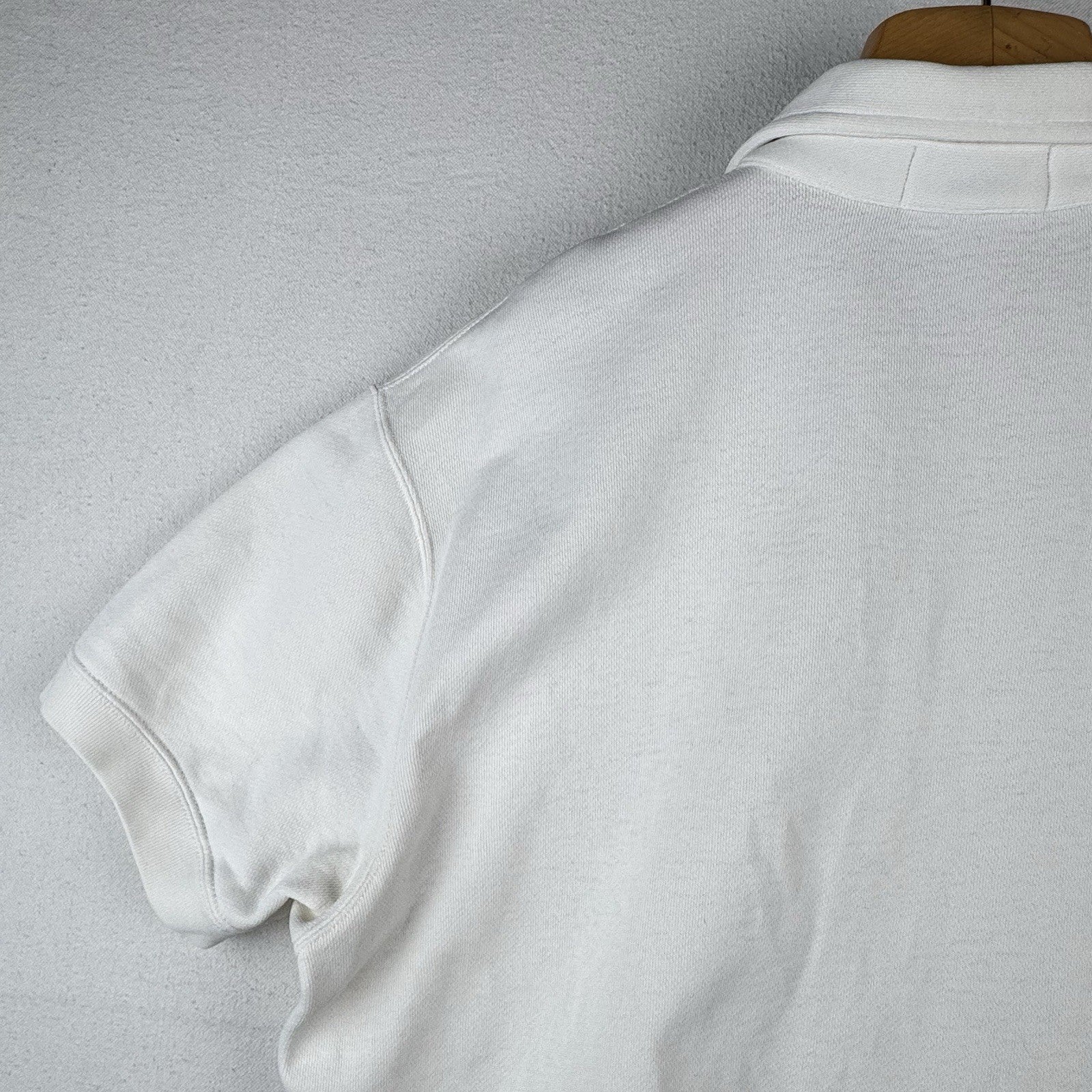 Vtg Polo Sport Ralph Lauren Men’s XL White Short Sleeve 1/4 Zip Sweatshirt *Read